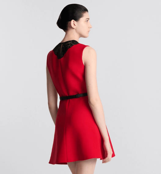 Dior o1w1db11225 441R99 Short Dress in Red Size XS / US 0-2 / IT 36-38 - 6 Thumbnail