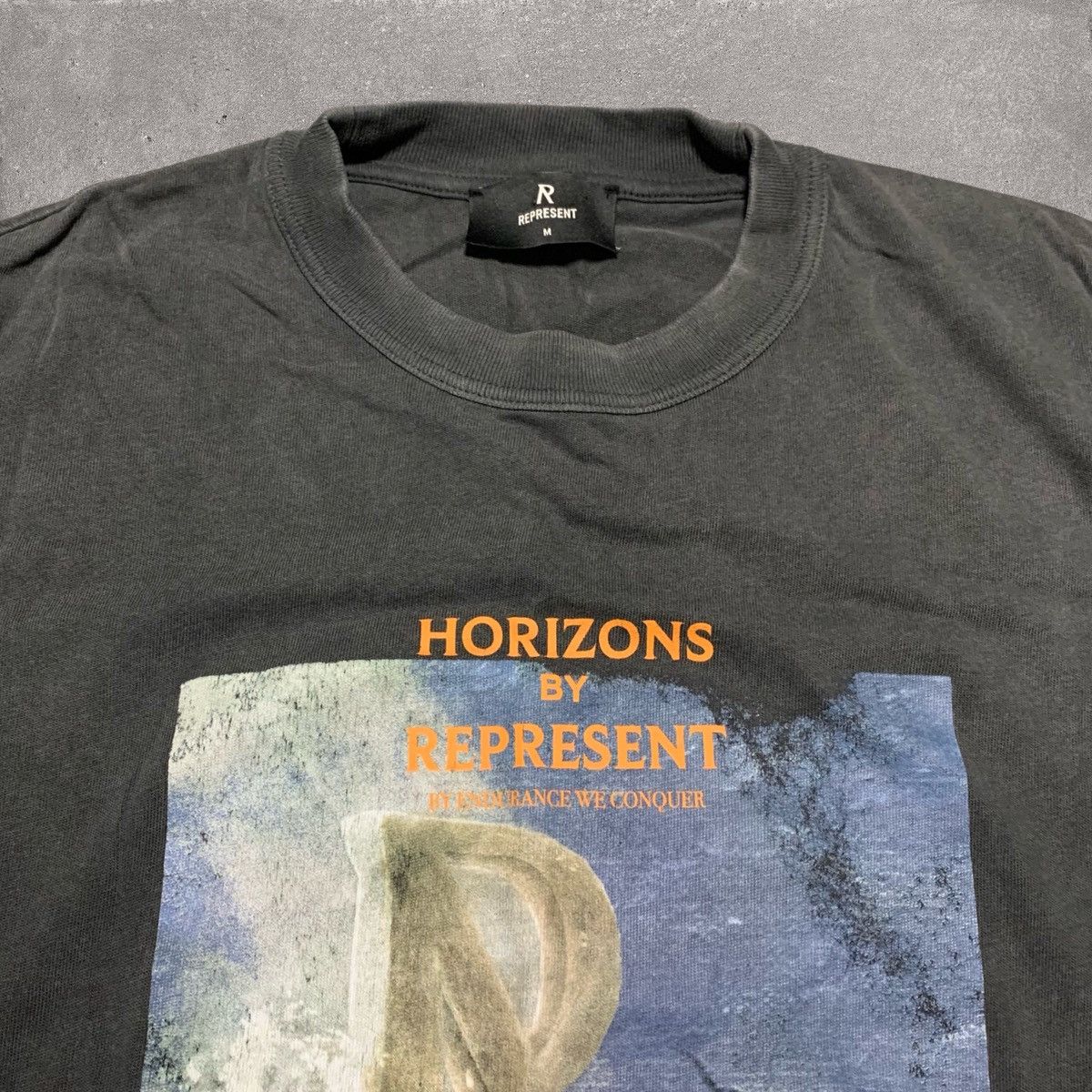 Represent Clo. Represent Medium Horizons Aged Black Tee Size US M / EU 48-50 / 2 - 4 Thumbnail
