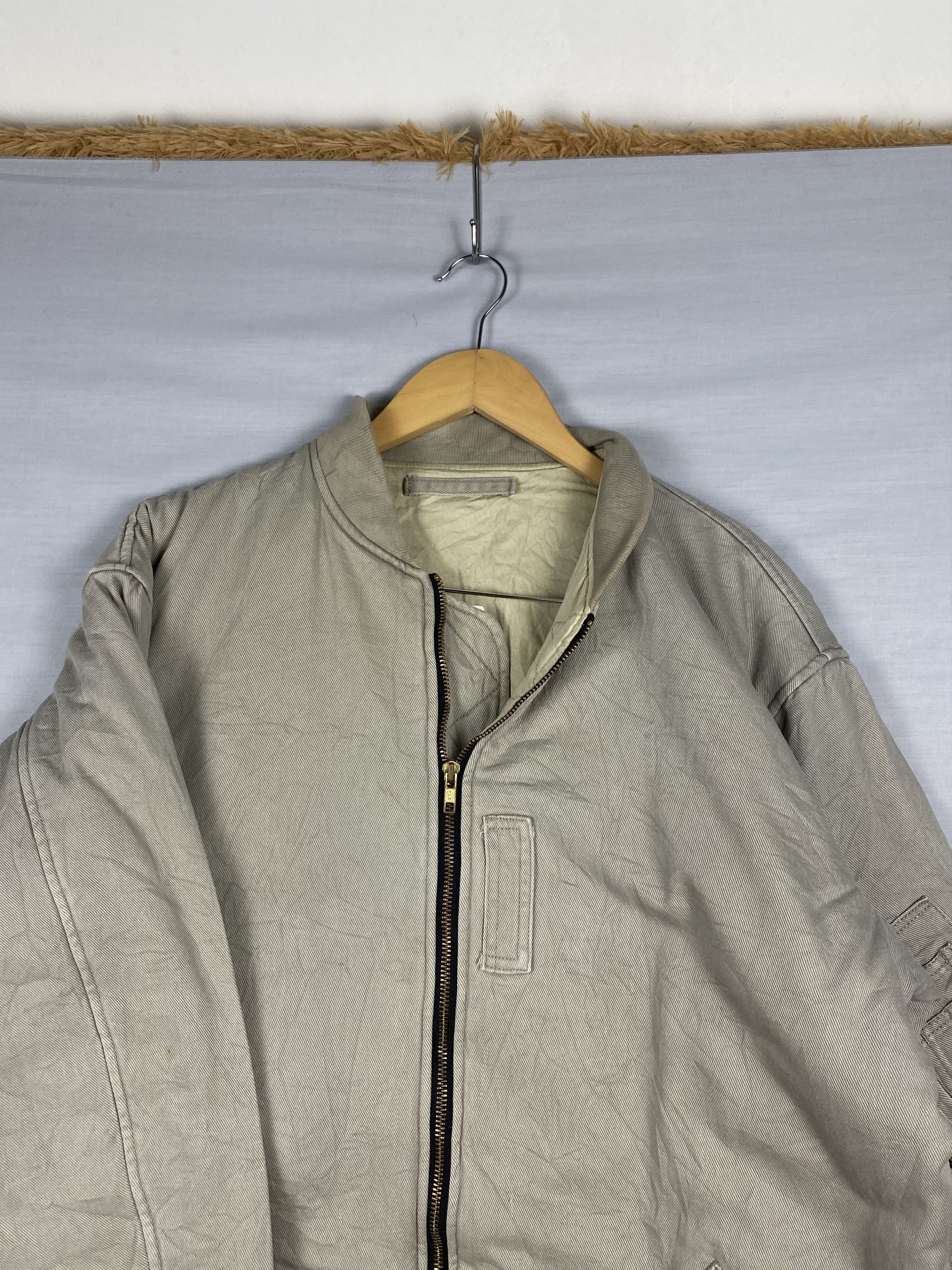 Japanese Brand Vintage Japanese Brand Zip Up Khaki Bombers Jacket Size US L / EU 52-54 / 3 - 2 Thumbnail
