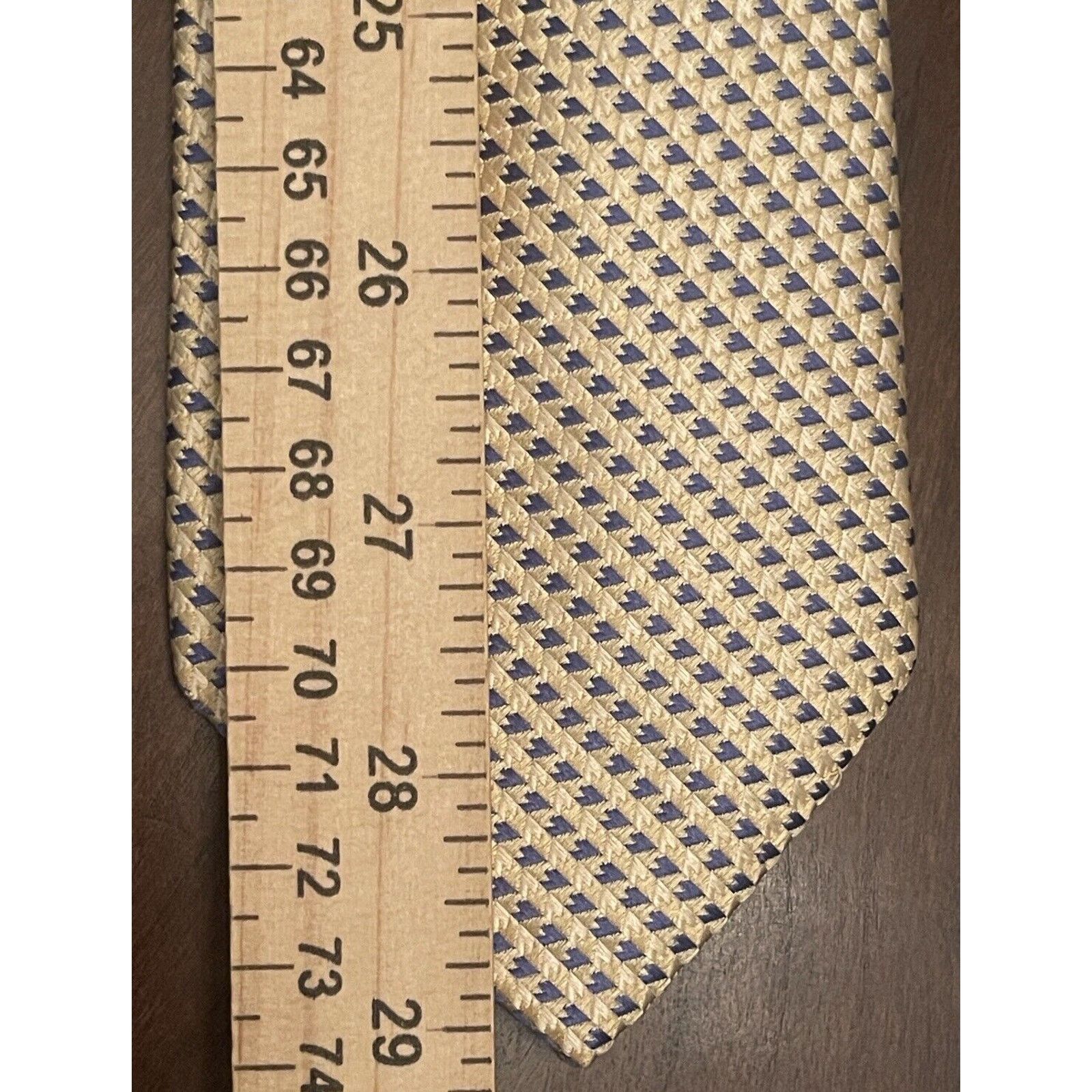 Michael Kors Michael Michael Kors Gold Blue 100% Silk Made In China Size ONE SIZE - 5 Thumbnail