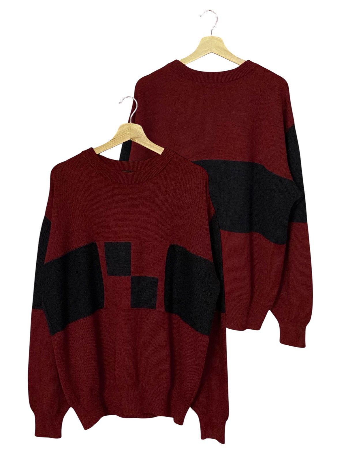 Issey Miyake AW01 Checkered Turtleneck Knitted Sweater