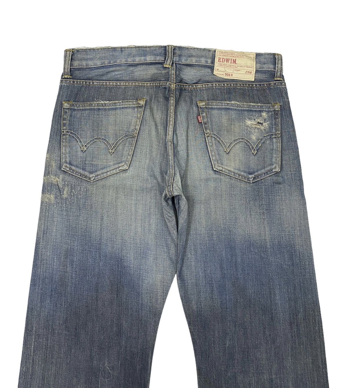 Beauty Beast × Hysteric Glamour 🔥BAGGY DISTRESSED DENIM EDWIN 504R BAGGY JEANS Size US 38 / EU 54 - 6 Thumbnail
