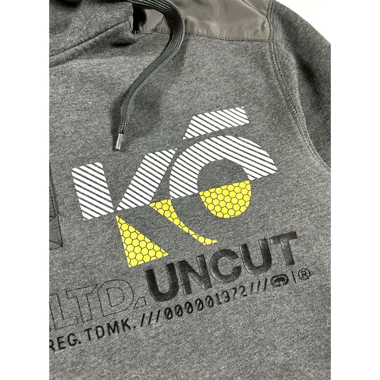 Vintage VINTAGE Eckō Unltd. Raw & Uncut Sweatshirt Gray Y2K Hooded Large Hip Hop Mens Size US L / EU 52-54 / 3 - 7 Thumbnail