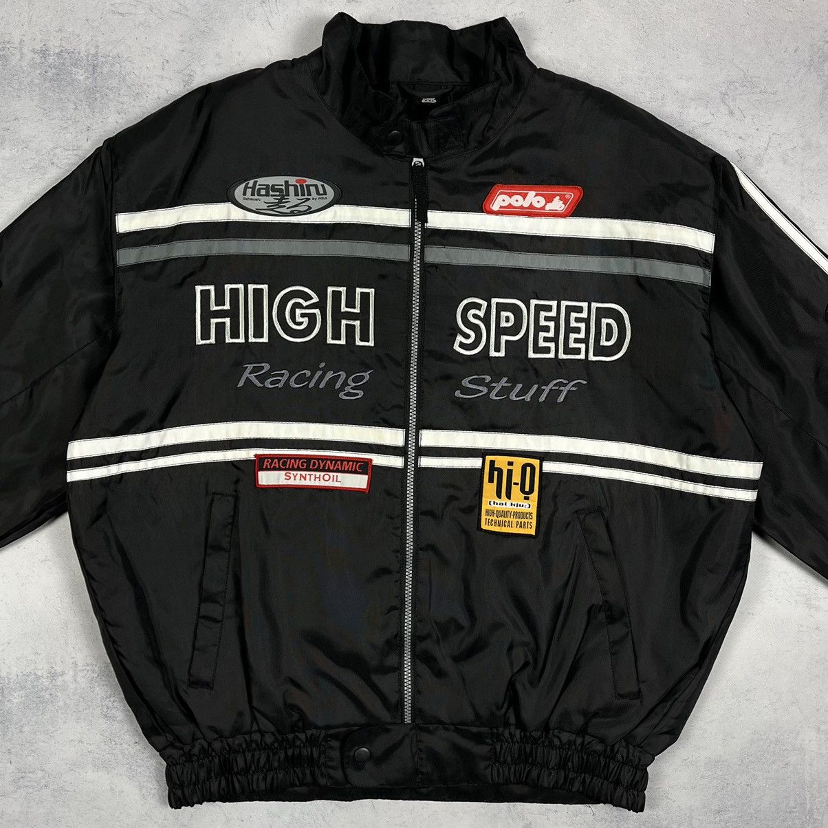 NASCAR Vintage High Speed Racing Bomber Jacket 90’s Size US XXL / EU 58 / 5 - 5 Thumbnail