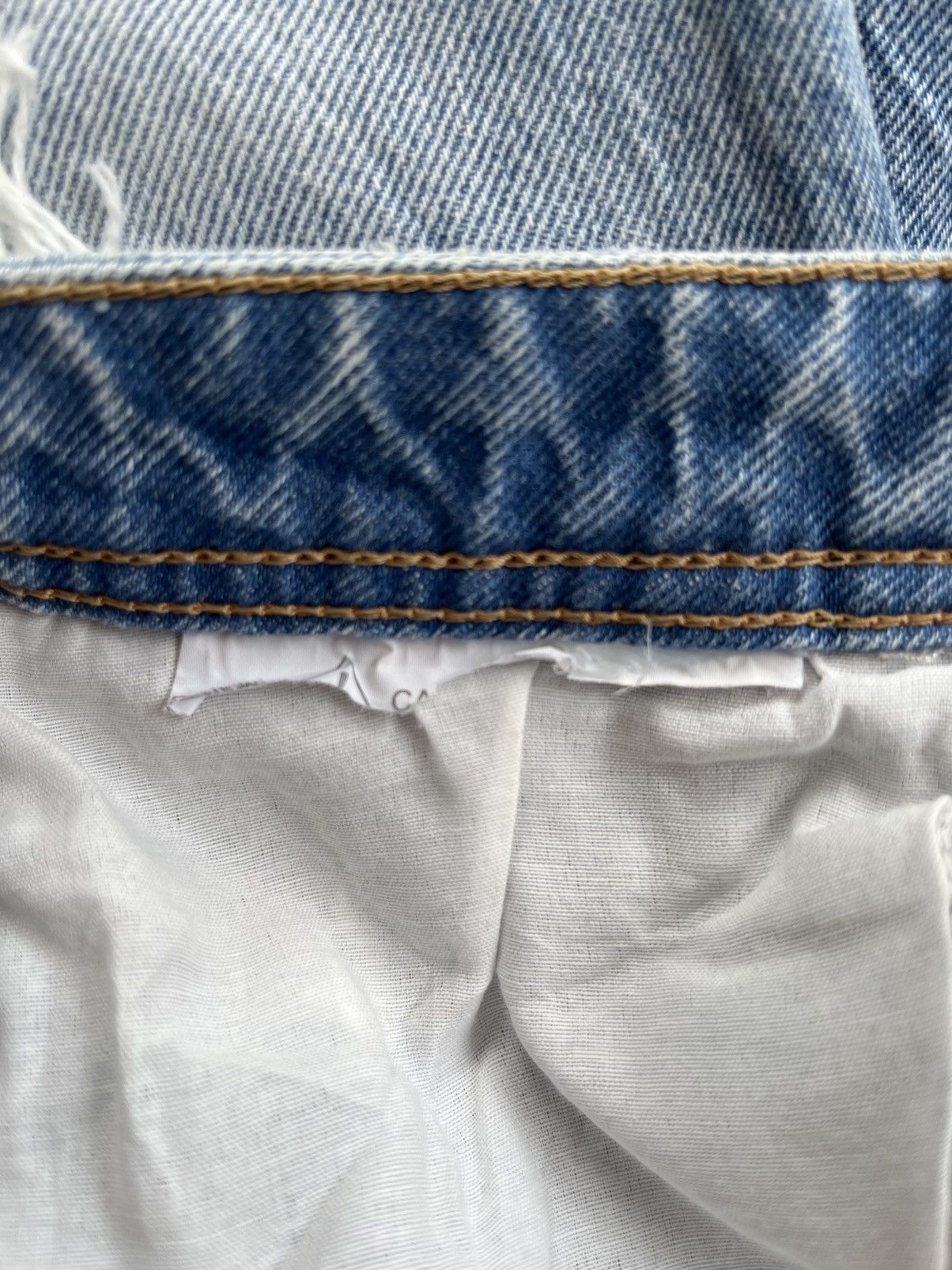 Rhude × Zara Vintage Y2K Zara Blue Washed Distressed Relaxed Jeans Size US 32 / EU 48 - 11 Thumbnail
