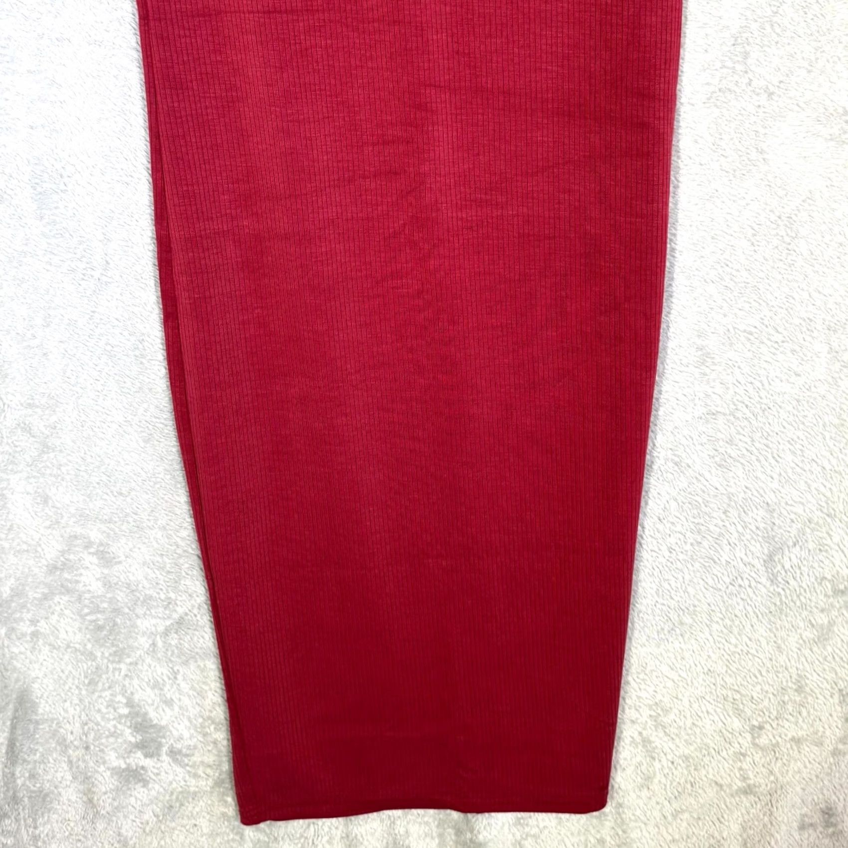 Betsey Johnson Betsey Johnson Bodycon Dress Womens Maroon Ribbed Short Sleeve Pullover Medium Fit / Fitted Dress Size 32" / US 10 / IT 46 - 7 Thumbnail