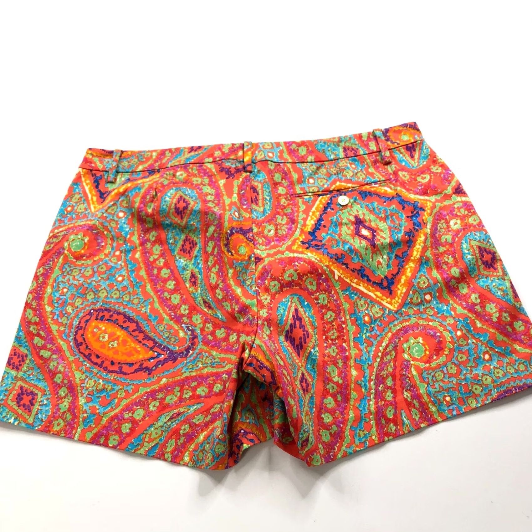 Ralph Lauren Lauren Ralph Lauren Bermuda Shorts Womens 16 Multicolor Geometric Print Stretch Casual Bermuda Shorts All Over Print 5 in Inseam Size 26" / US 2 / IT 38 - 6 Thumbnail