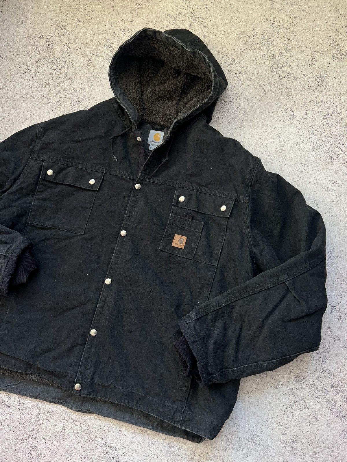 Carhartt × Vintage Carhartt Vintage Faded Work Jacket Sherpa Size US XXL / EU 58 / 5 - 7 Thumbnail