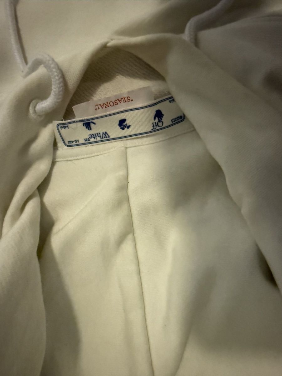 Off-White Off white hoodie in white NY exclusive Size US M / EU 48-50 / 2 - 2 Thumbnail