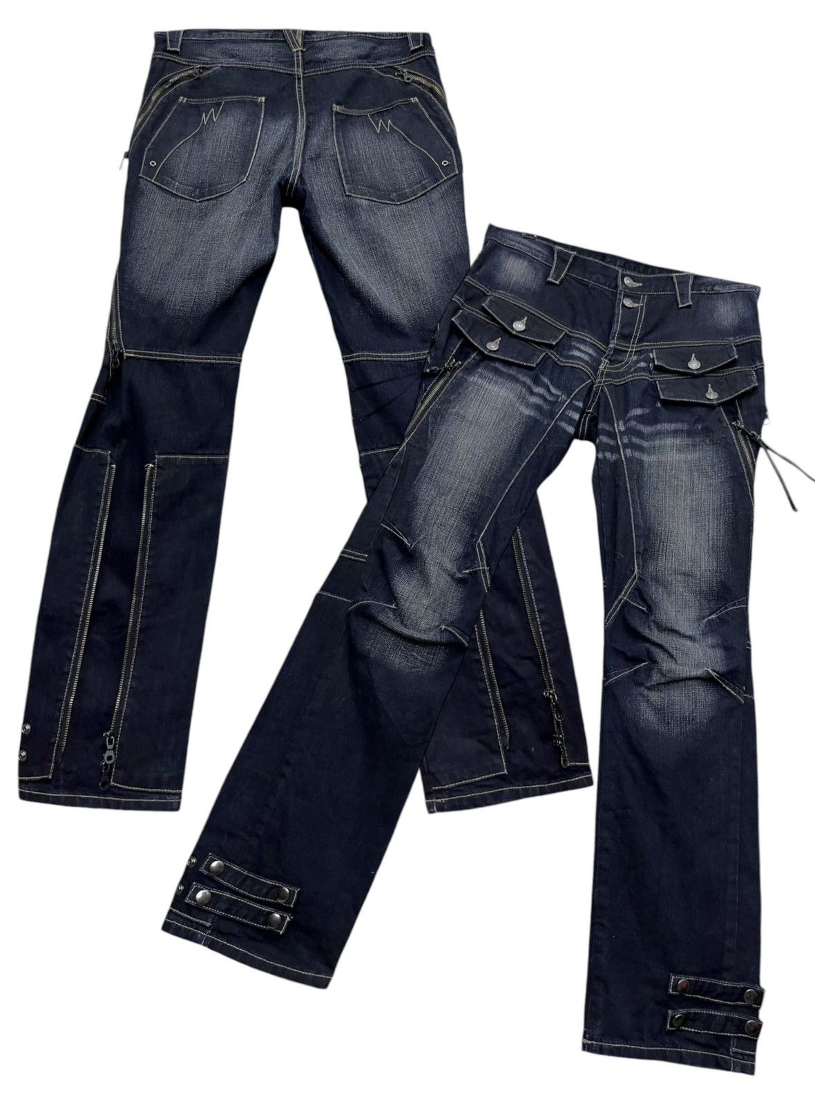 PPFM 🔥FYE🔥PPFM Punk Bondage Multi-zipper Double Flap Bush Pants Size US 31 - 3 Thumbnail