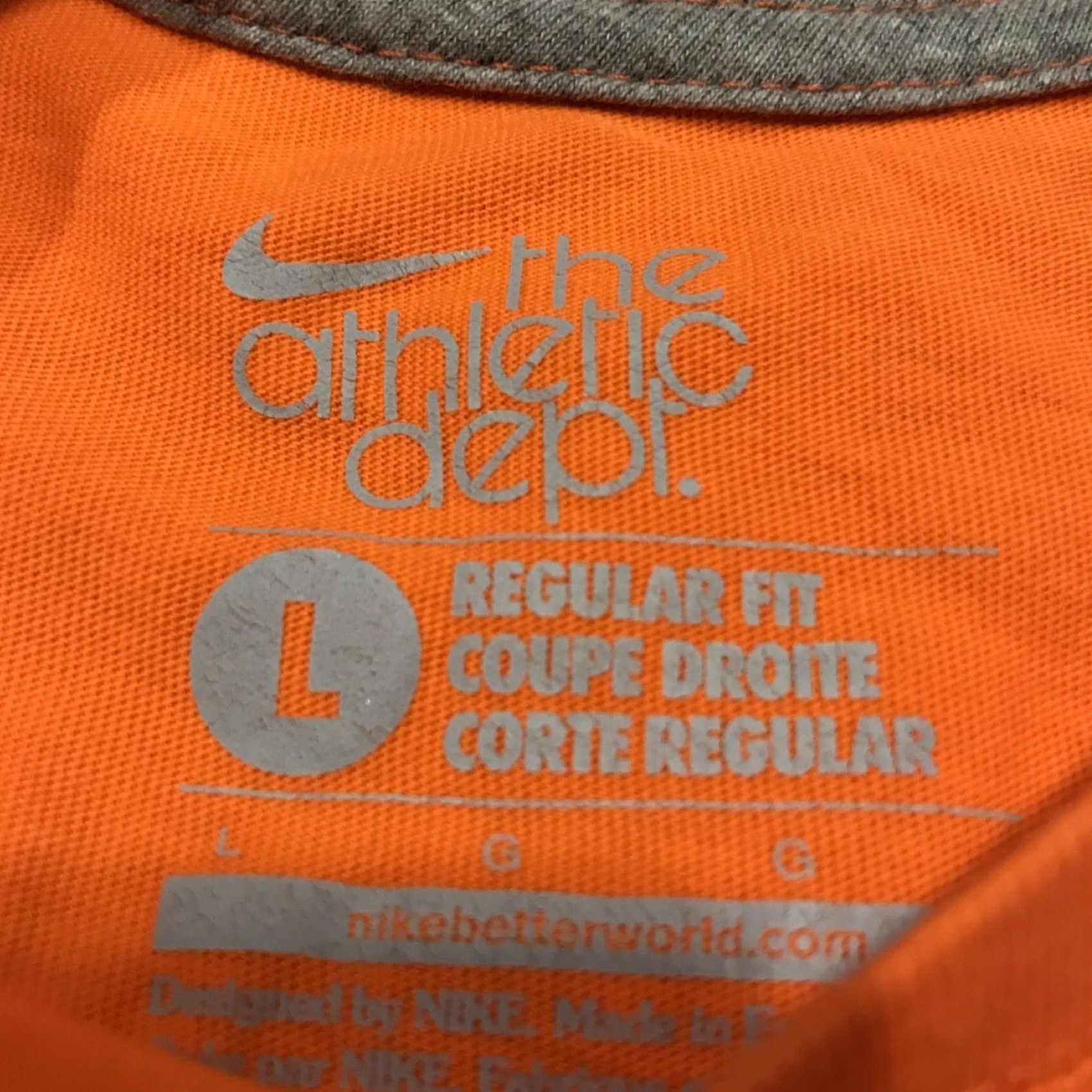 Nike nike the athletic dept mens L t shirt orange cotton a45 Size US L / EU 52-54 / 3 - 2 Thumbnail