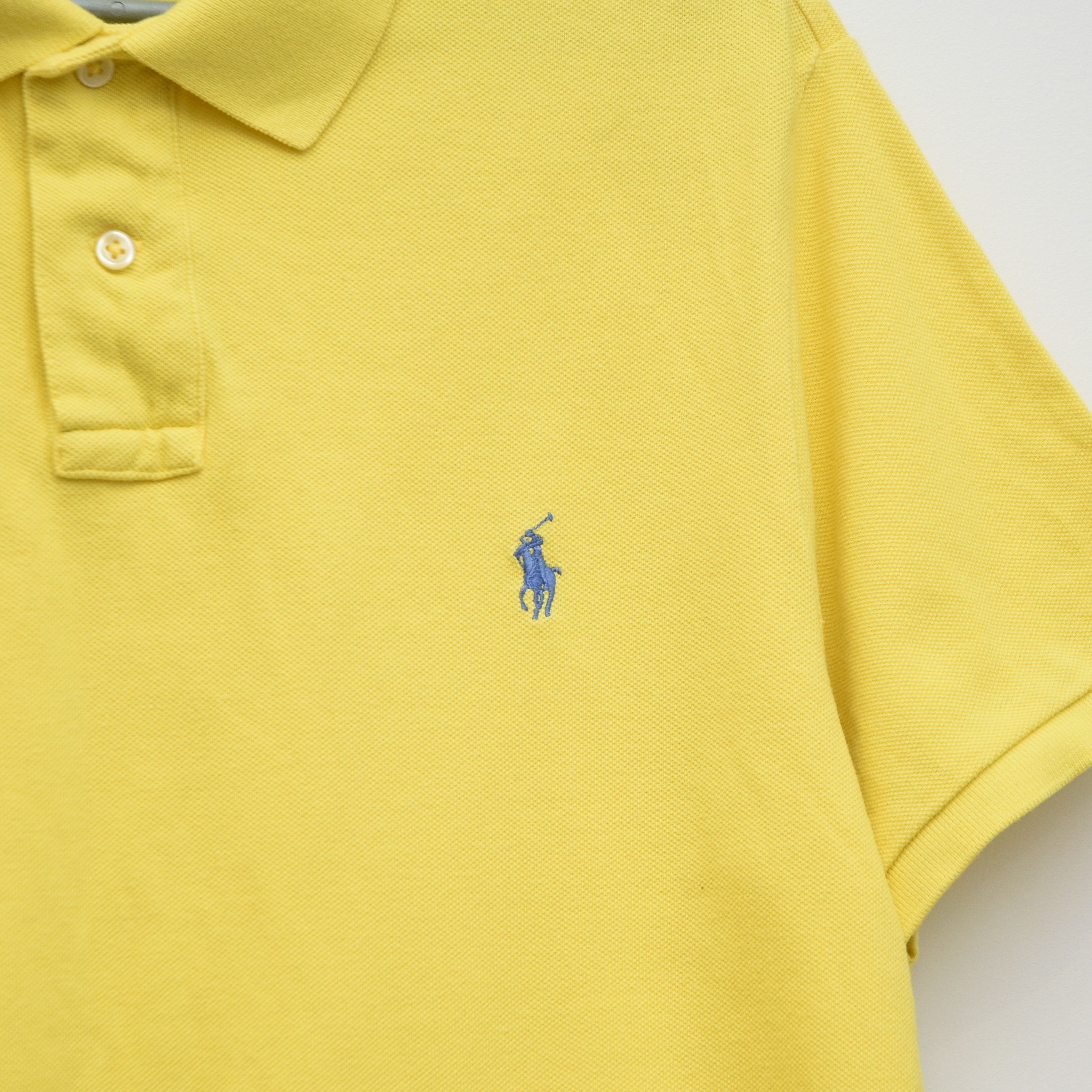 Polo Ralph Lauren Polo Ralph Lauren Slim Fit Mesh Polo Shirt Yellow Size L Size US L / EU 52-54 / 3 - 4 Thumbnail