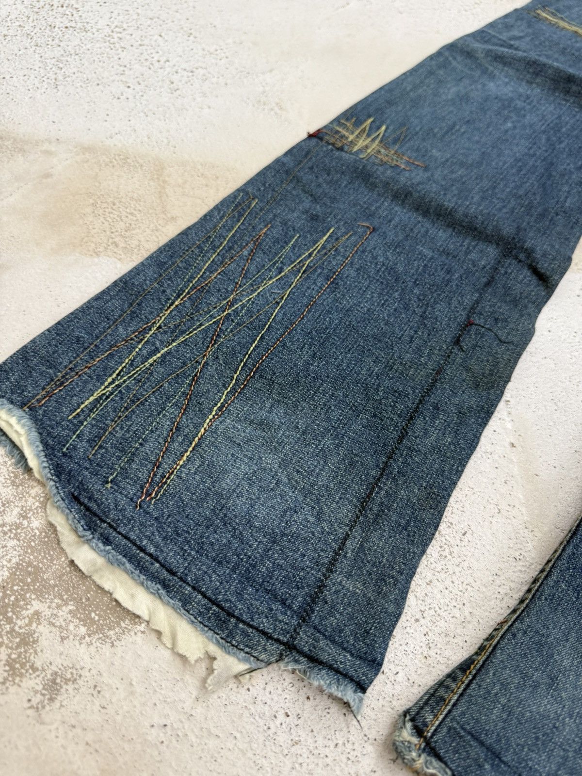 Hysteric Glamour HYSTERIC GLAMOUR Flare Heavy Stitch Boro Denim Jeans Size US 30 / EU 46 - 17 Thumbnail