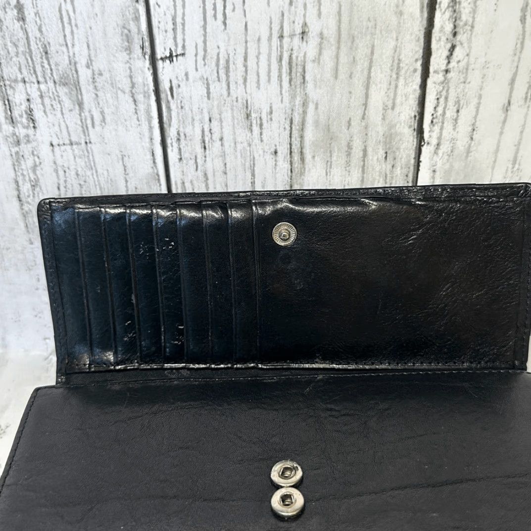 Fossil FOSSIL Leather Bifold Wallet Snap Closure Women Small Black Multicolor Exterior Leather Exterior Color Wallet Style, W 7” H 4” Size ONE SIZE - 5 Thumbnail