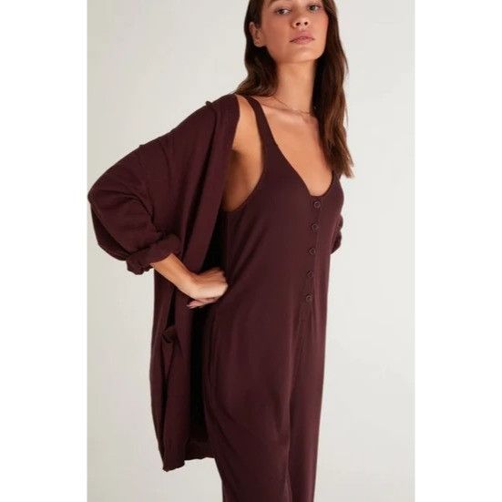 Z Supply Z Supply Around Town Fig Cozy Lounge Jumpsuit Size 27" / US 4 / IT 40 - 8 Thumbnail