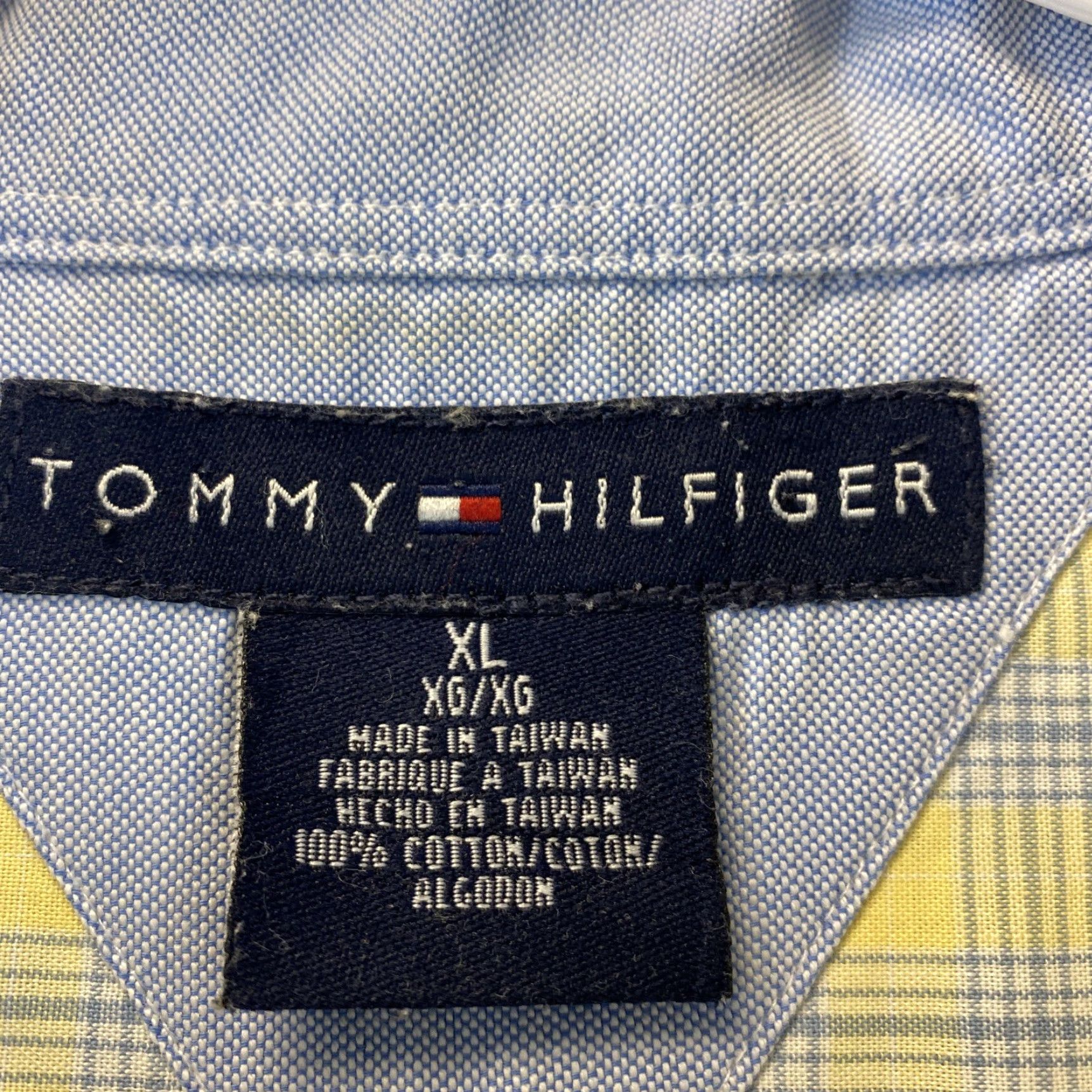 Tommy Hilfiger Tommy Hilfiger yellow Dress Shirt Top Short Sleeve Cotton XL 46-37 Regular Dress Shirt Classic Fit Men / 100% Cotton / Pocket Button Size US XL / EU 56 / 4 - 6 Thumbnail
