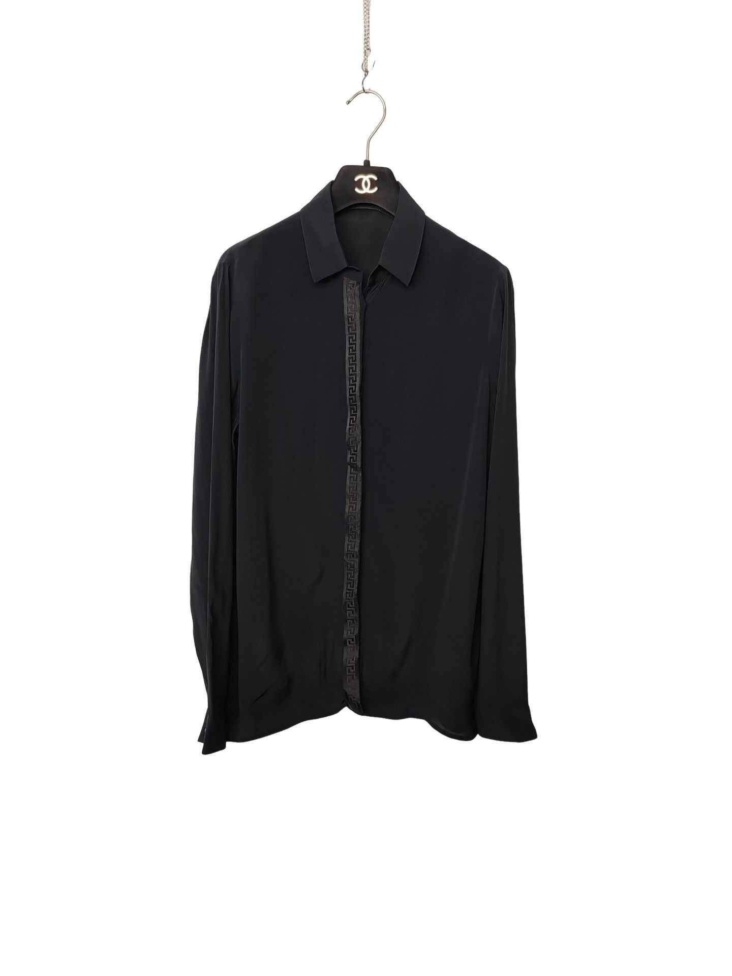 Versace Versace Silk Blend Logo Button Up Shirt Size 38 Size XS / US 0-2 / IT 36-38 - 1 Thumbnail