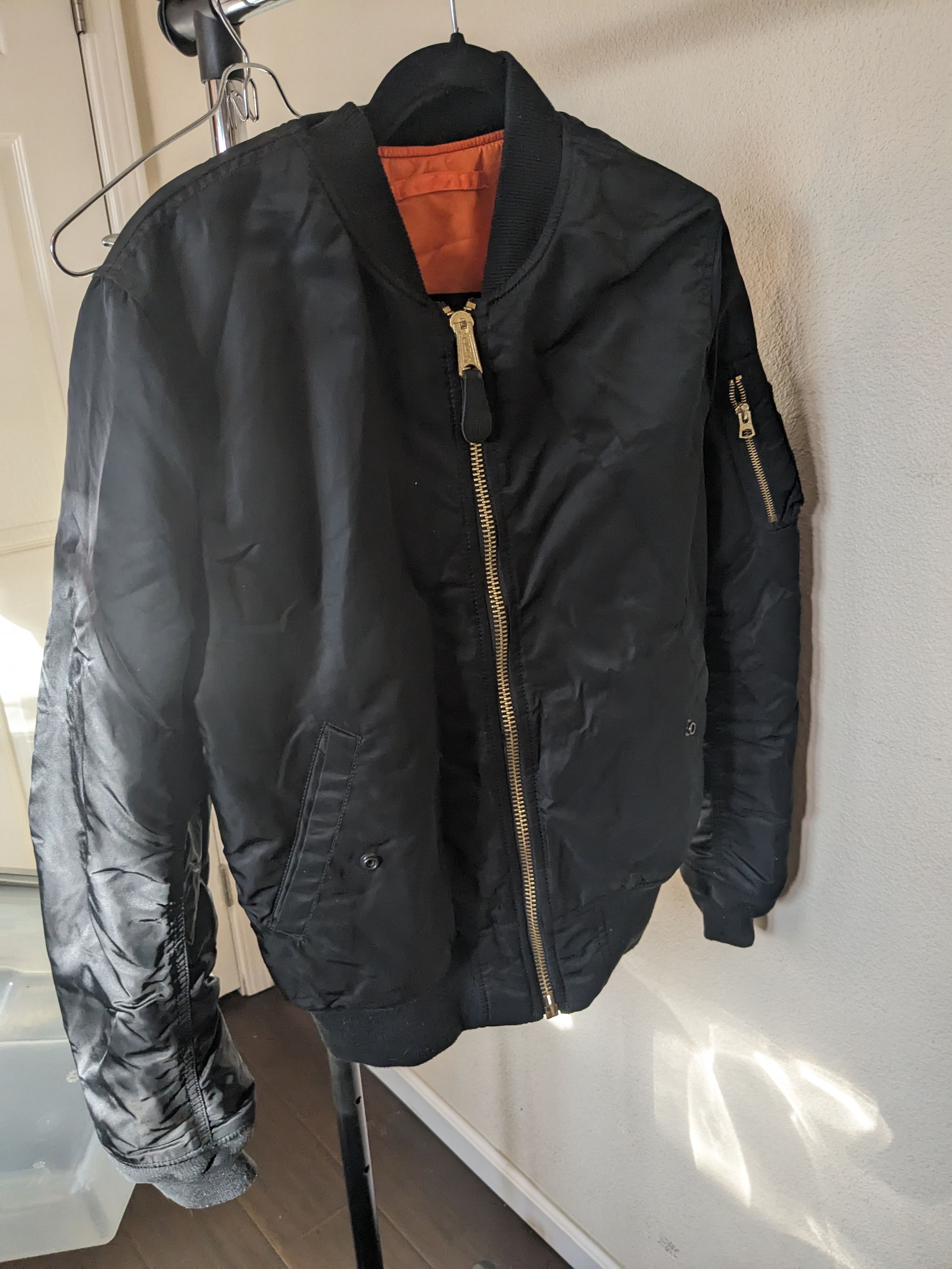 image of Alpha Industries Black Bomber, Men's (Size Small)