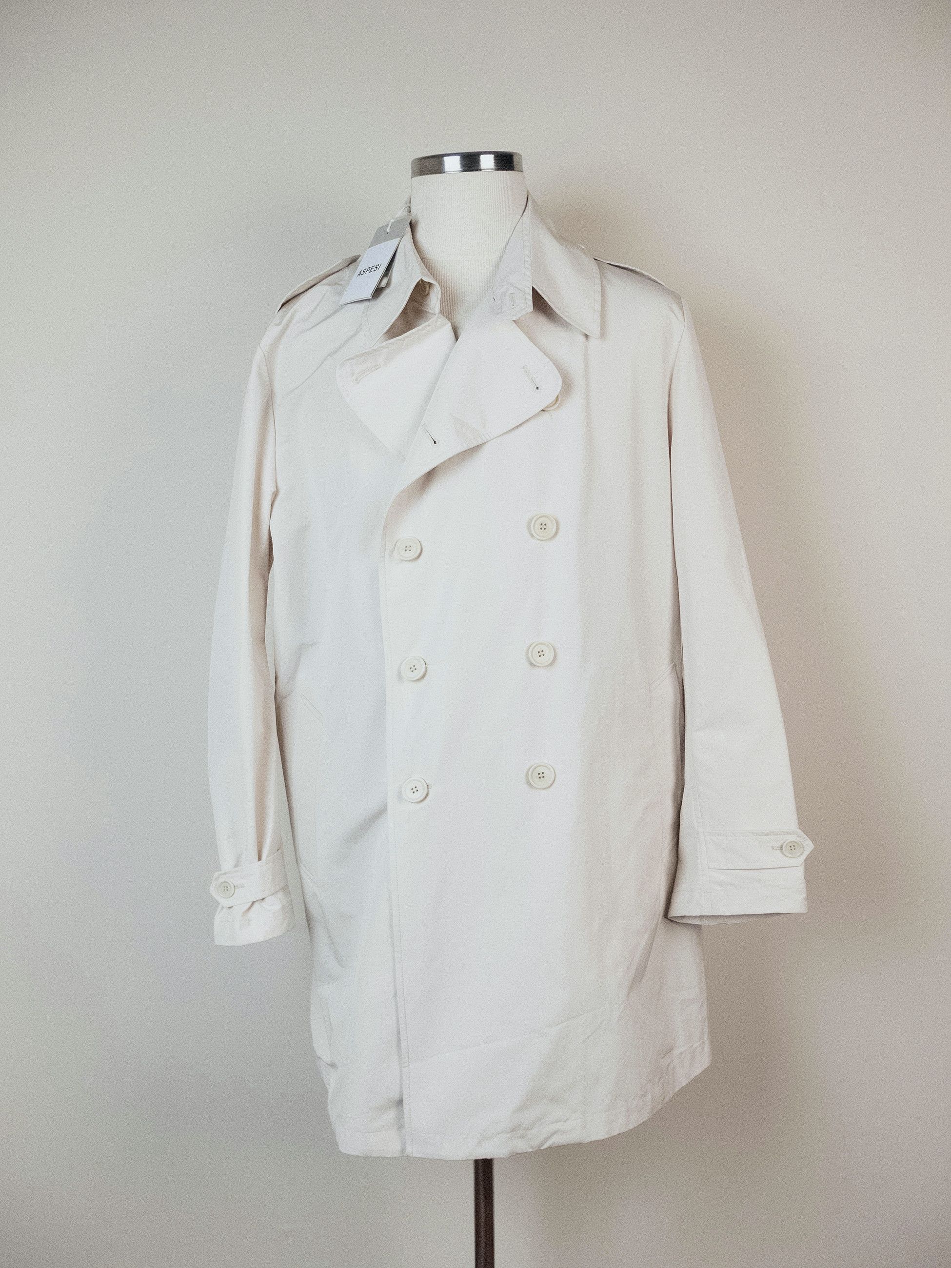 Aspesi ASPESI beige double breasted cotton blend trench coat XL Size US XL / EU 56 / 4 - 1 Thumbnail