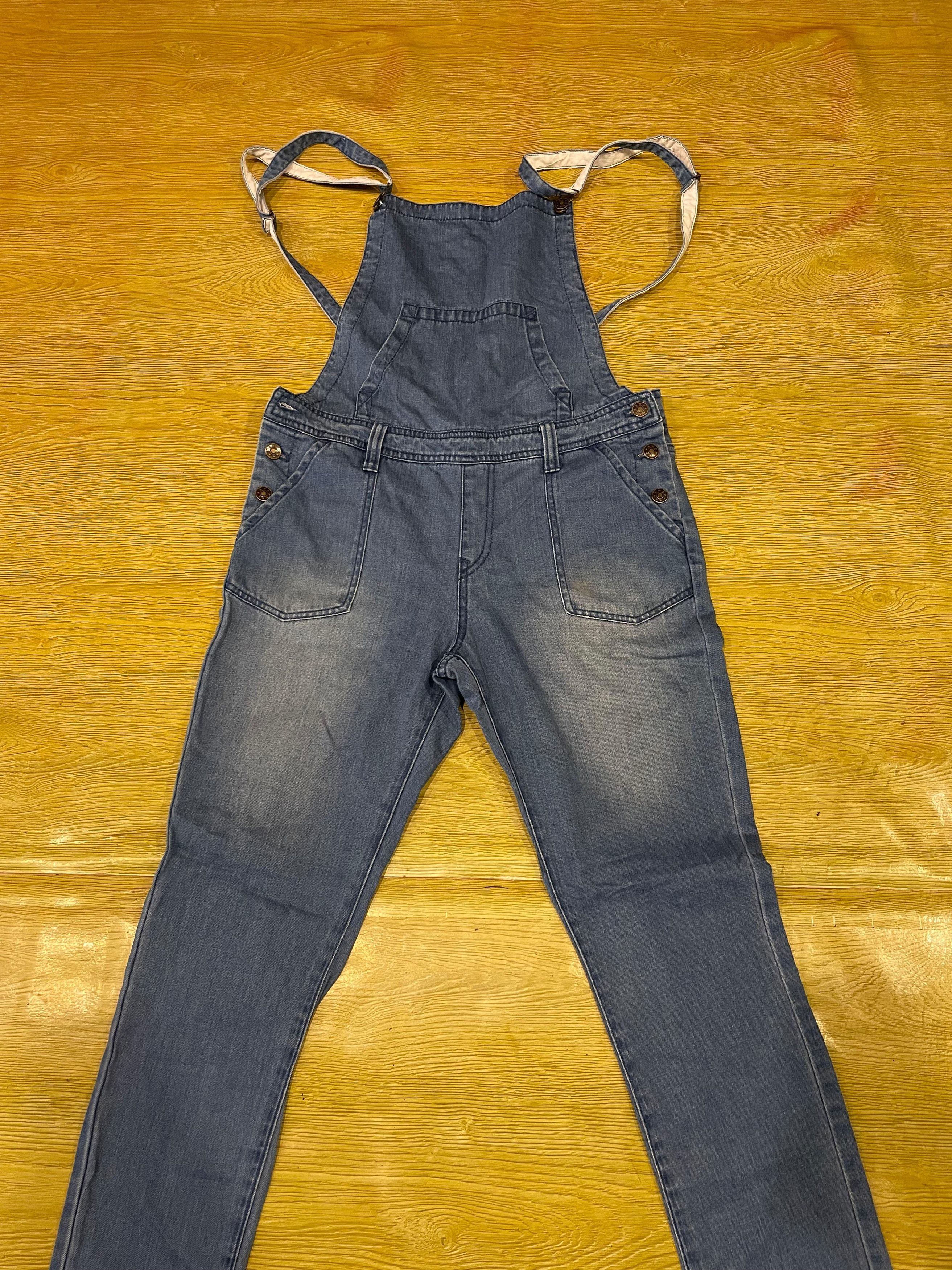 image of Japanese Style Denim Overalls in Blue, Men's (Size 31)