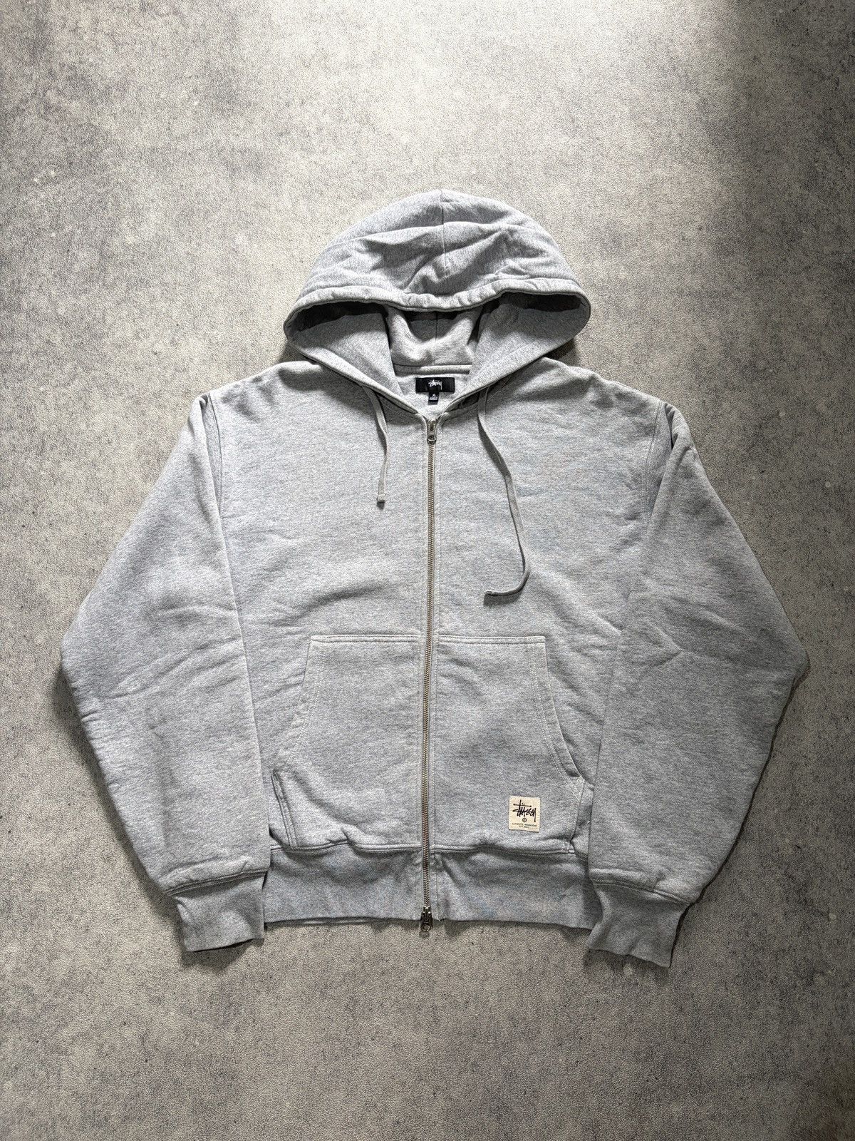 Stussy Stussy double face label contrast stitch zip hoodie | Grailed