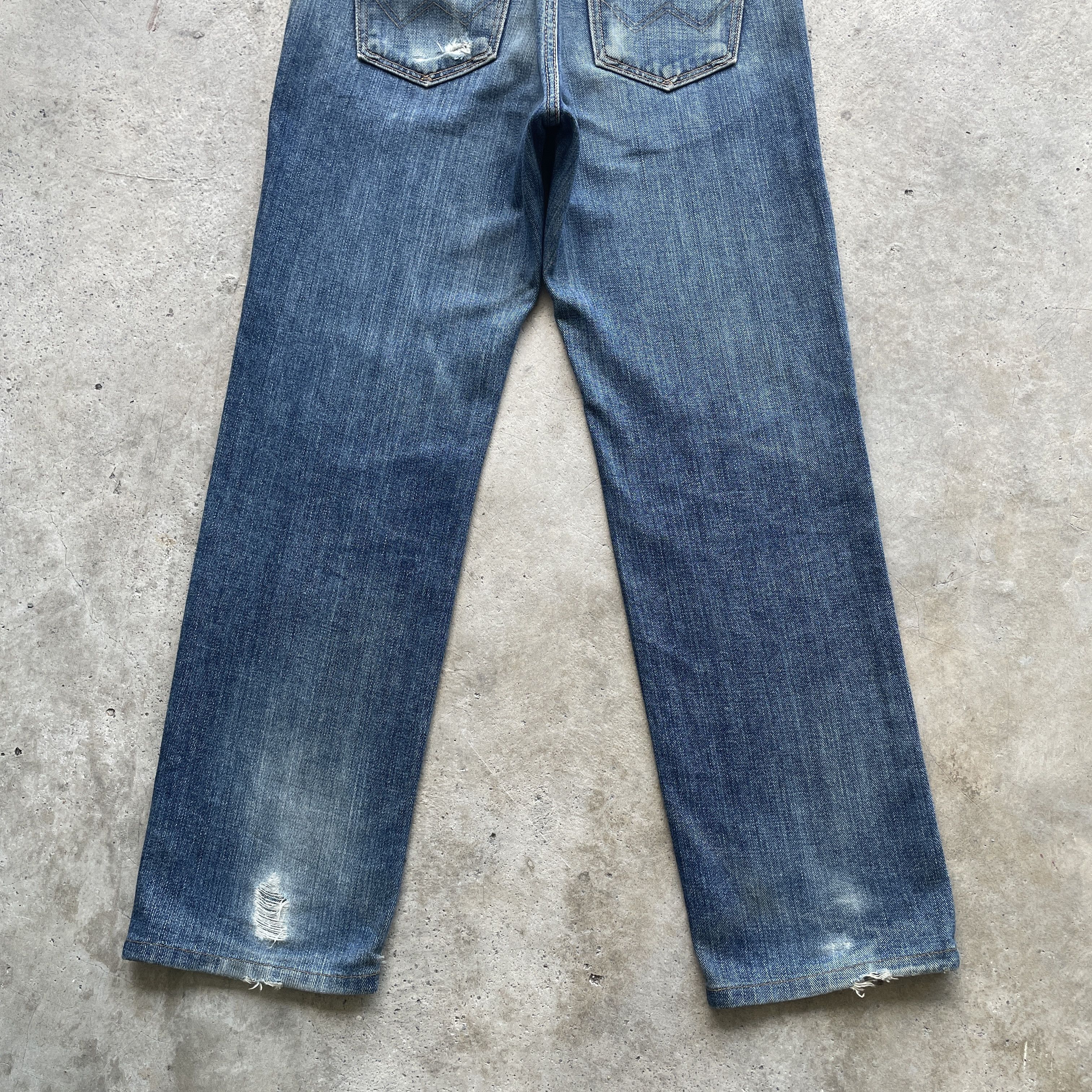 Edwin VINTAGE EDWIN DISTRESSED FADED DENIM PANTS JEANS W29x28.5 Size US 29 - 11 Thumbnail