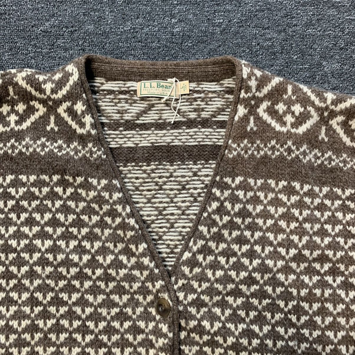 L.L. Bean Rare Vintage LL Bean Knit Sweater 100% Wool Size US L / EU 52-54 / 3 - 2 Thumbnail