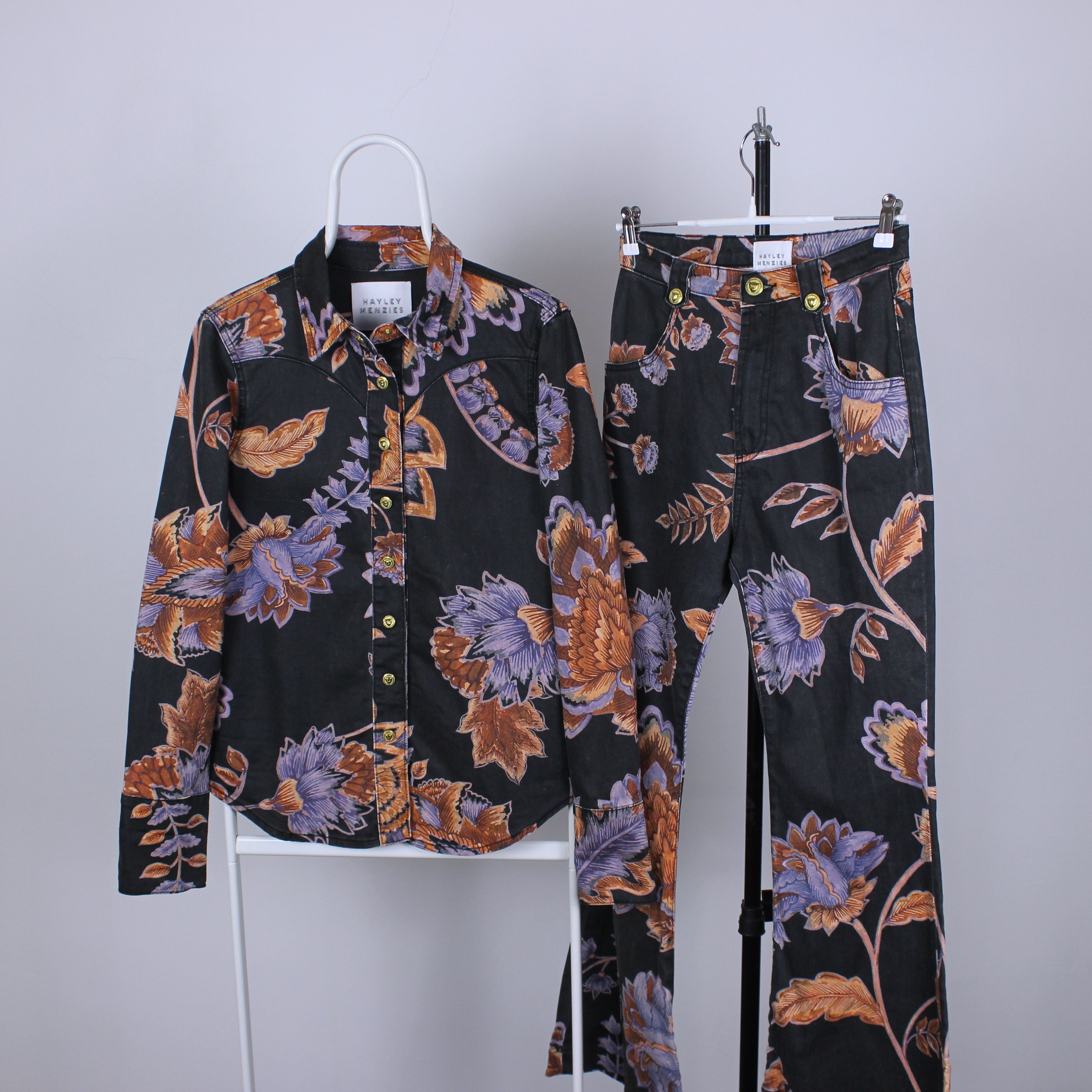 Other Hayley Manzies women denim flowers suits top pants L Size L / US 10 / IT 46 - 2 Thumbnail