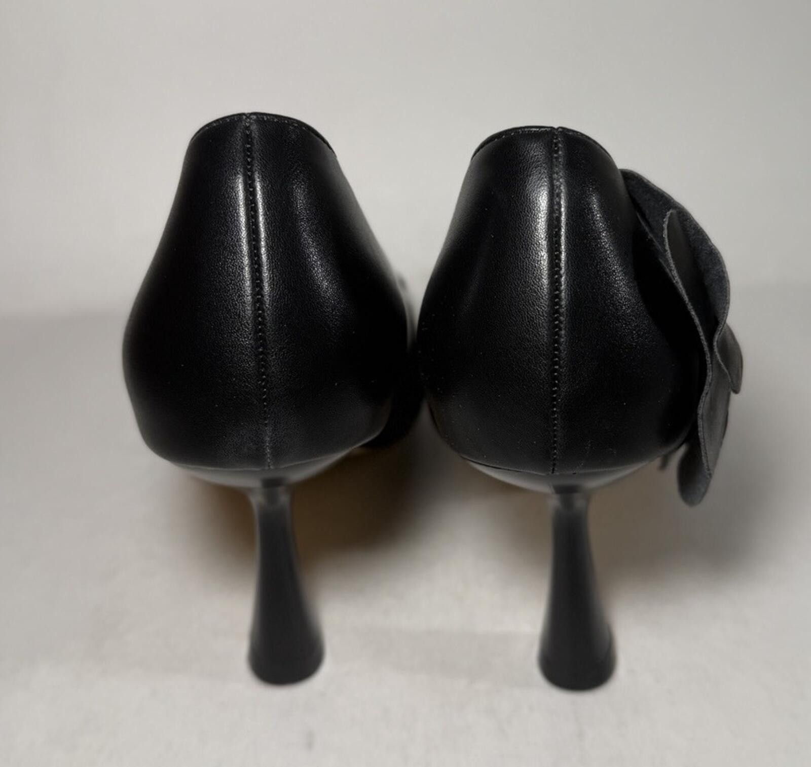Other COUTGO Stiletto 3.5 inch High Heels Flower Pointed Toe Black Size US 8 / IT 38 - 3 Thumbnail