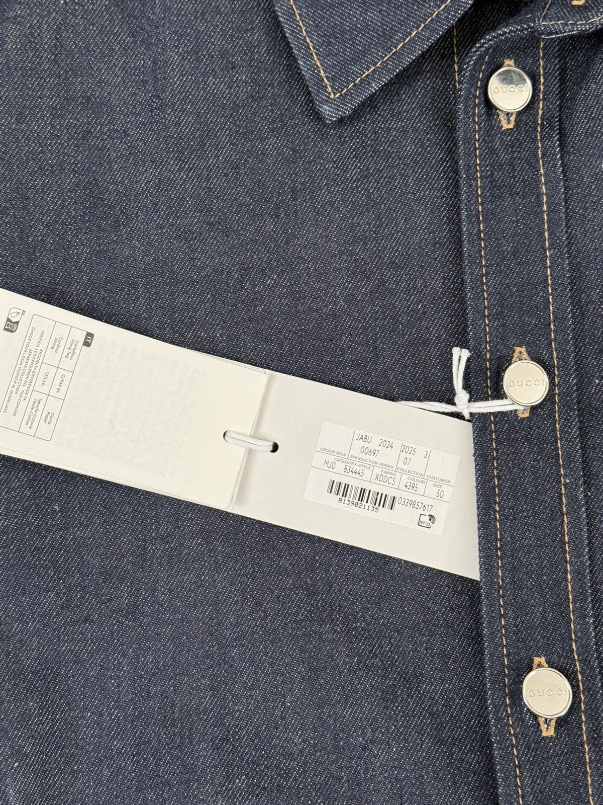 Gucci Gucci Cotton Selvedge Denim Shirt Size US M / EU 48-50 / 2 - 4 Thumbnail