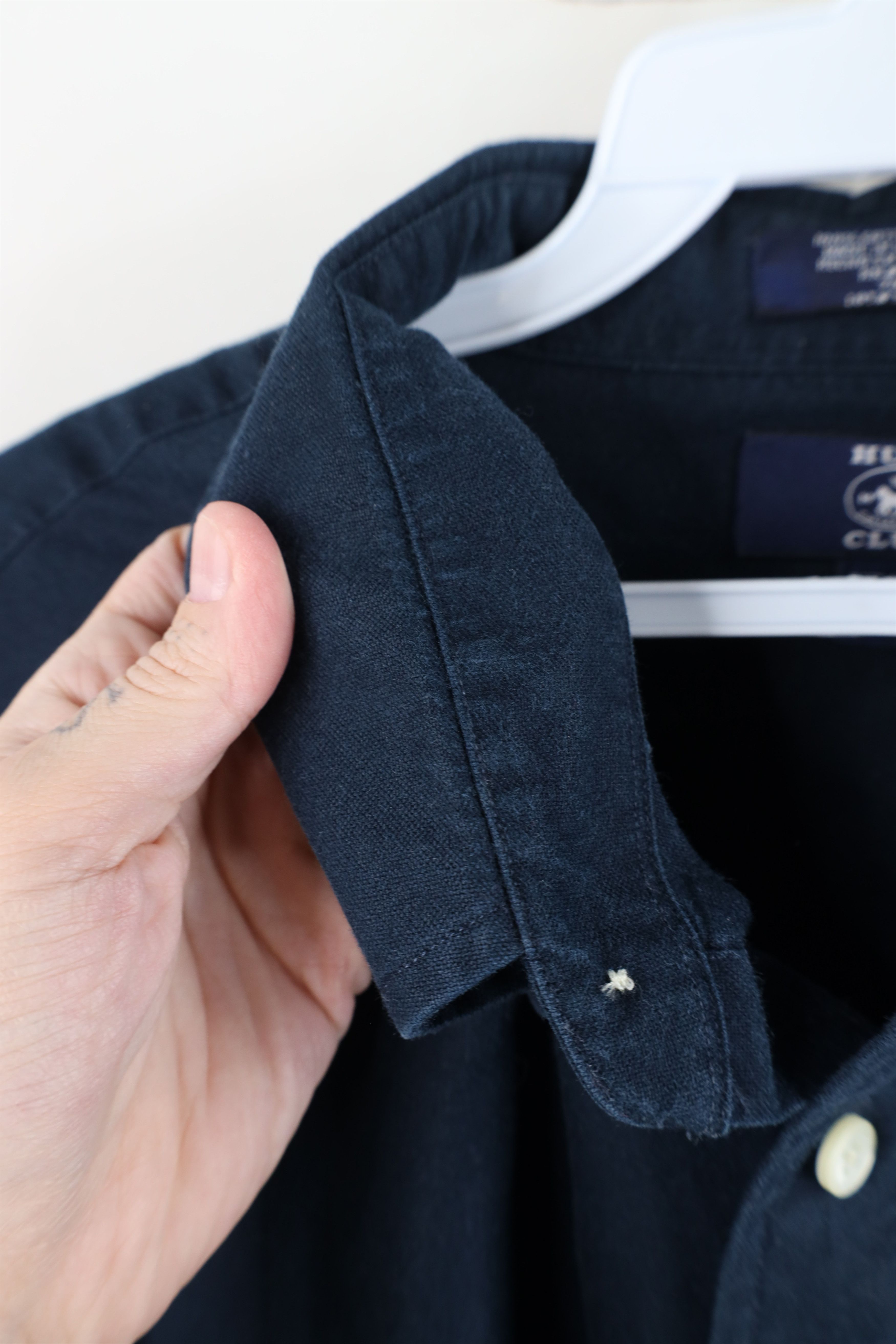 Vintage Vintage 90s Streetwear Collared Button Down Shirt Navy Blue Size US XXL / EU 58 / 5 - 5 Thumbnail