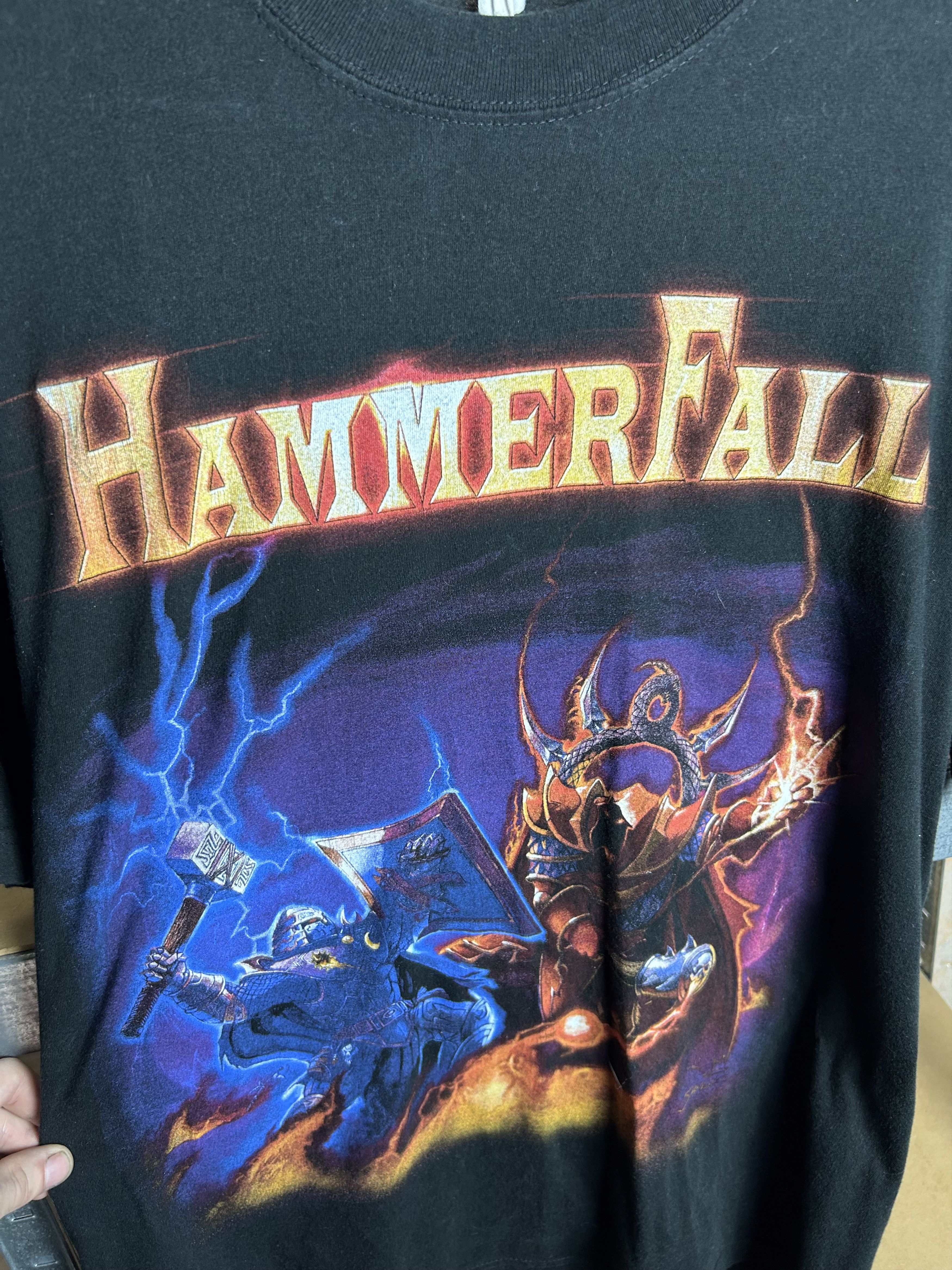 Band Tees Vintage 90s Hammerfall Rock Band T-shirt Size US L / EU 52-54 / 3 - 3 Thumbnail