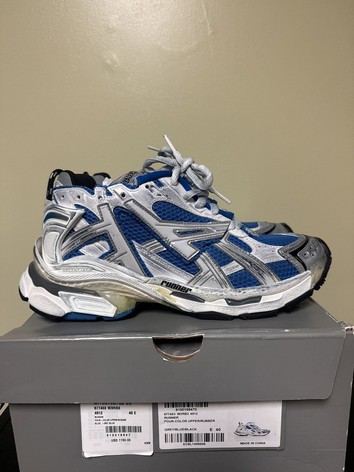 Balenciaga Blue Low top Runner