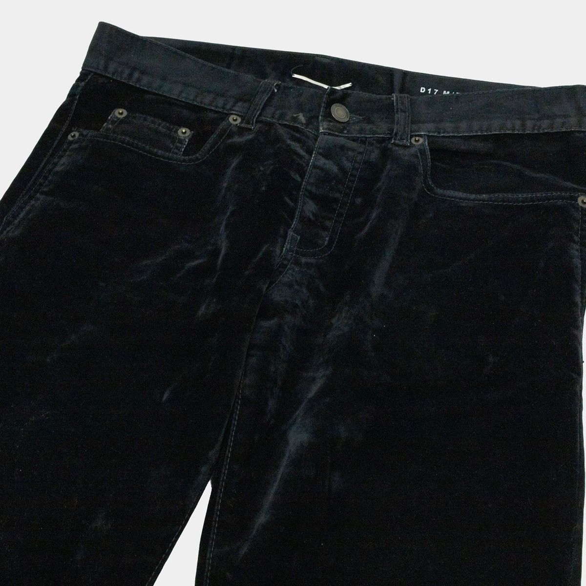 Saint Laurent Paris Saint Laurent 2018 D17 Flocked Velvet Bootcut Jeans Size US 30 / EU 46 - 3 Thumbnail