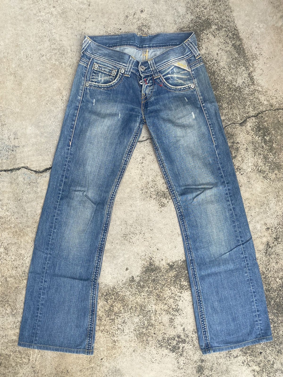 Designer × If Six Was Nine × Replay Flare Jeans Replay Faded High Rise Bootcut Size US 30 / EU 46 - 3 Thumbnail