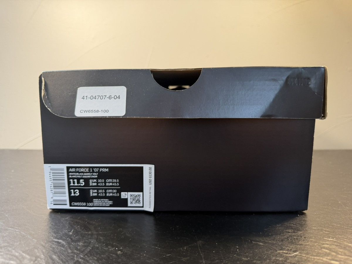 Nike NIKE AIR FORCE 1 ‘07 PRM ZIPPER WHITE Size US 11.5 / EU 44-45 - 6 Thumbnail
