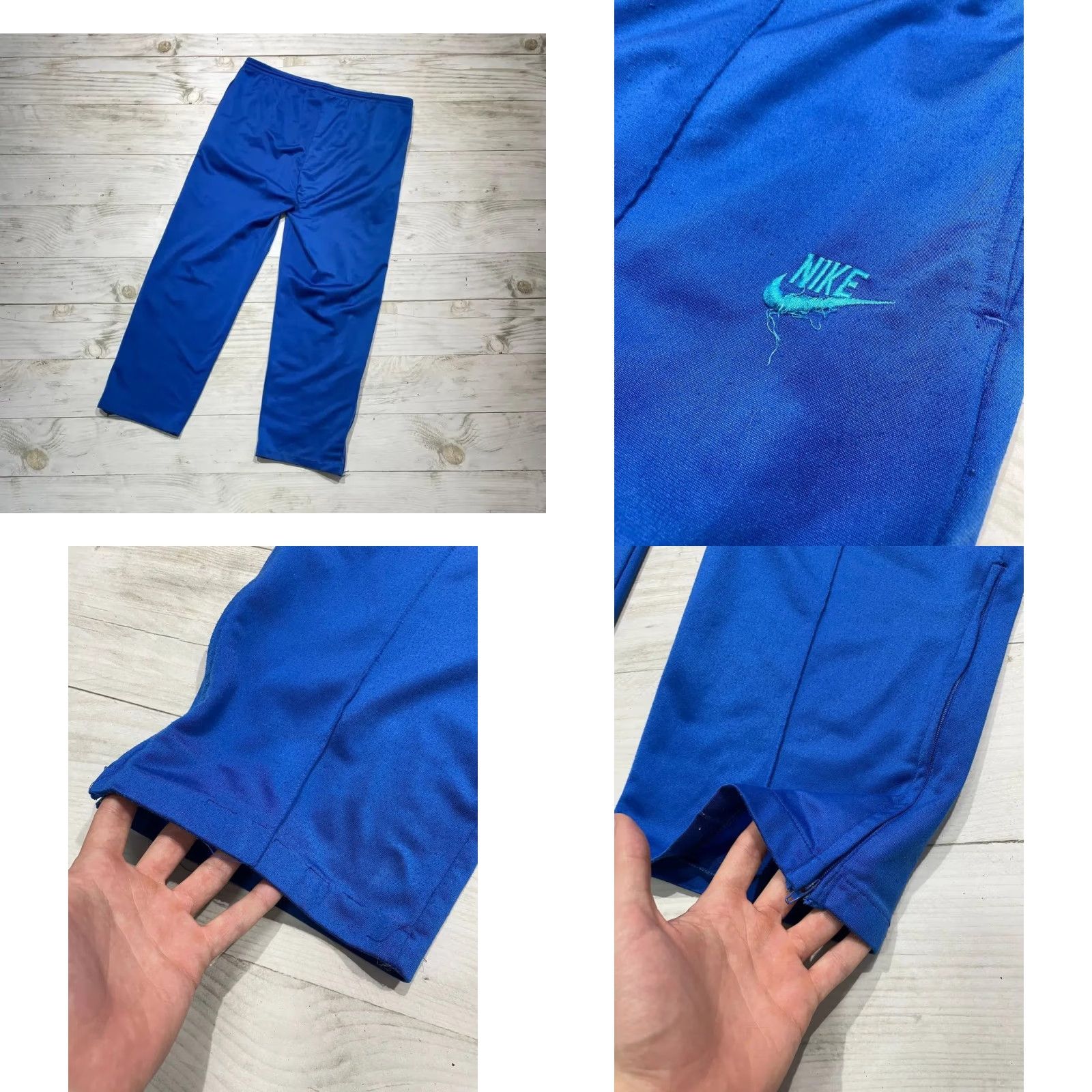 Nike VINTAGE Nike Tracksuit Jacket And Pants Men Size L blue Size 42R - 10 Thumbnail