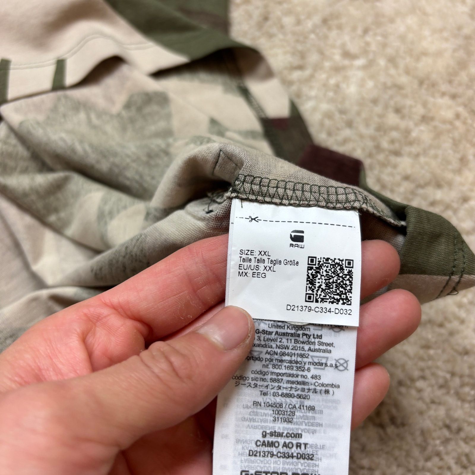G-Star NWT G Star Raw Camo AO R T Short Sleeve T Shirt Men's 2XL Size US XXL / EU 58 / 5 - 9 Thumbnail