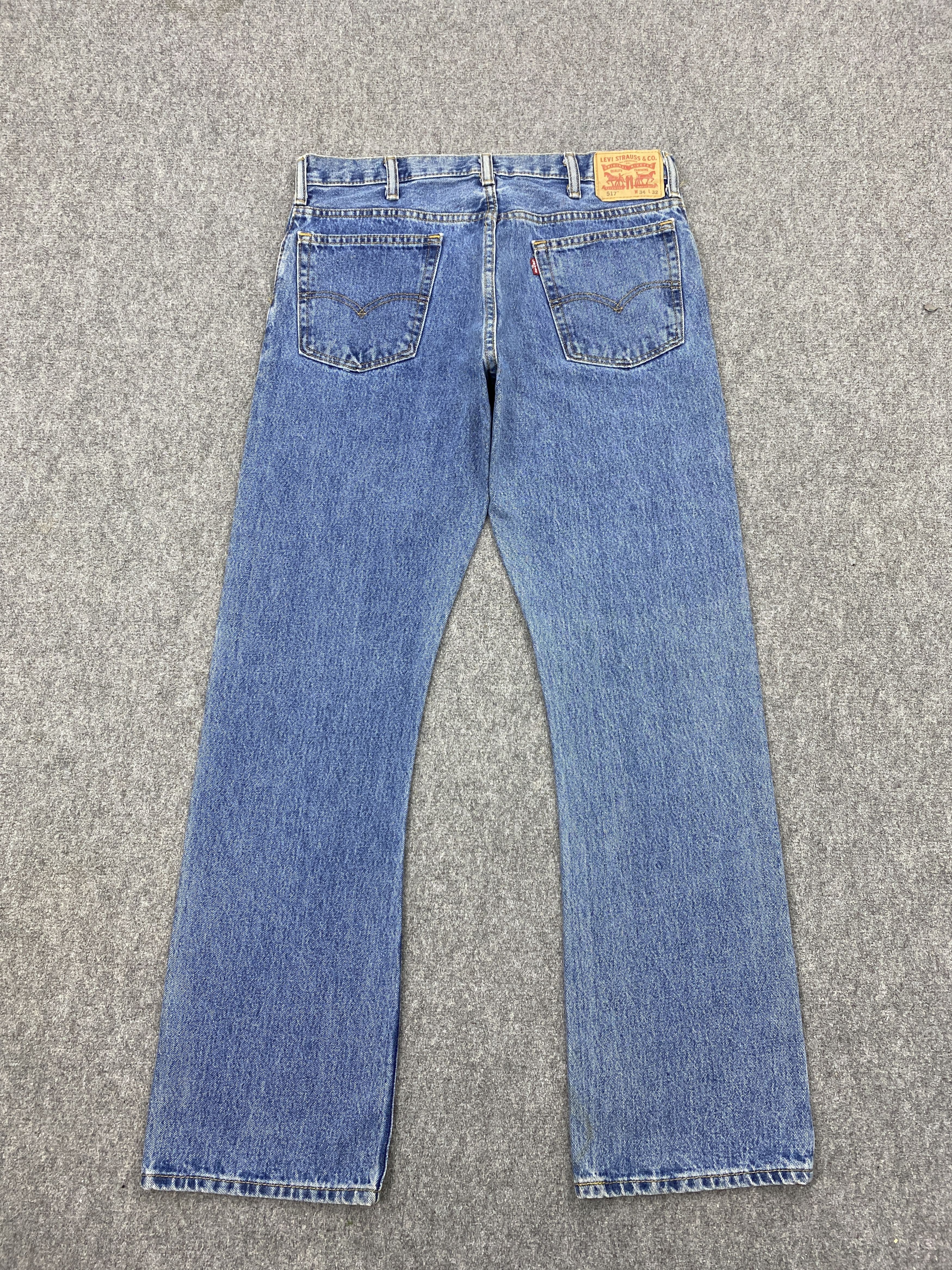 Flare Bootcut Vintage Levi's 517 Faded Blue Denim Jeans