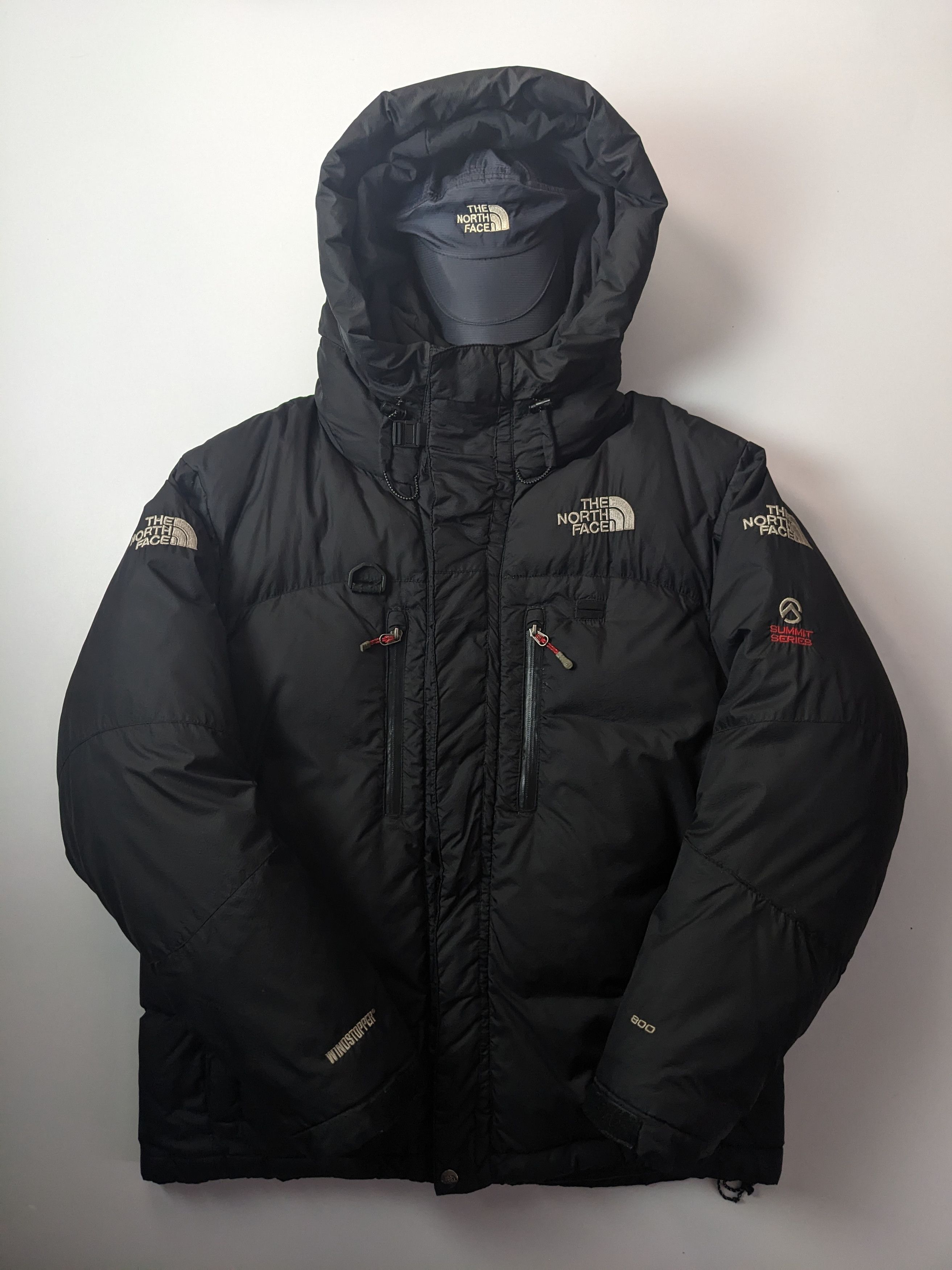 image of The North Face Himalayan Summit 800 Windstopper Jacket in Black, Men's (Size Medium)