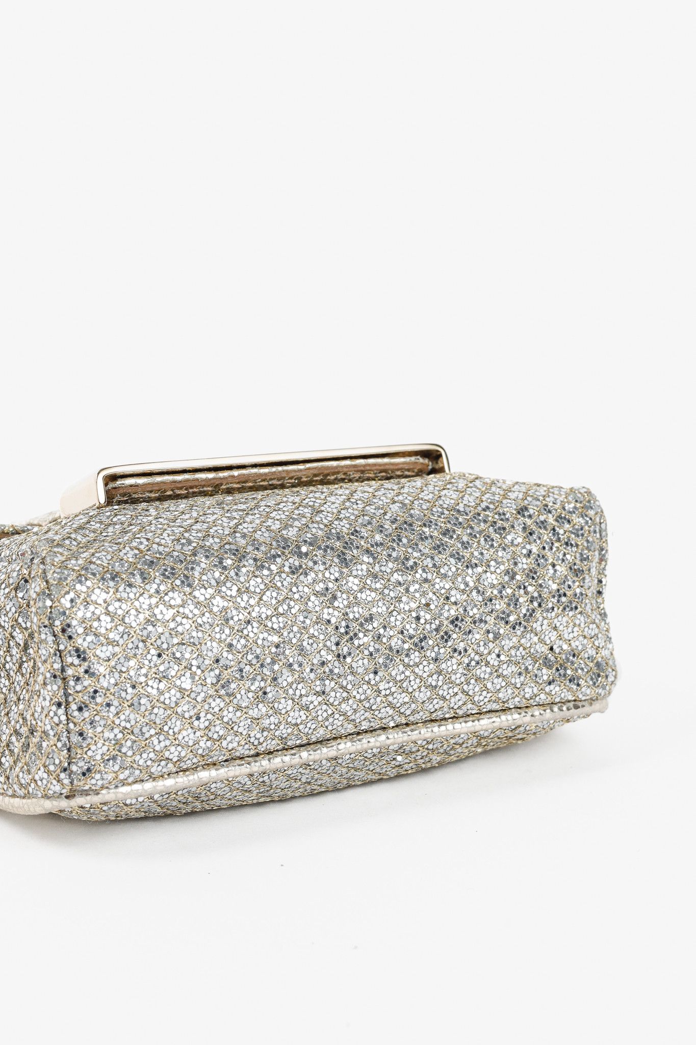 Jimmy Choo Jimmy Choo Caro Champagne Glitter Fabric Clutch Size ONE SIZE - 5 Thumbnail