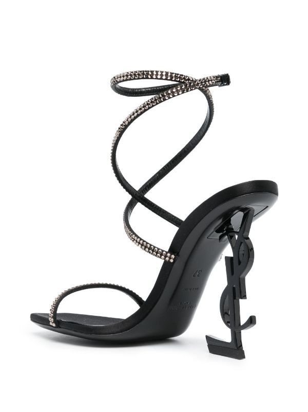Saint Laurent Paris o1bcso1str1124 Opyum Sandals in Black Size US 8.5 / IT 38.5 - 3 Thumbnail