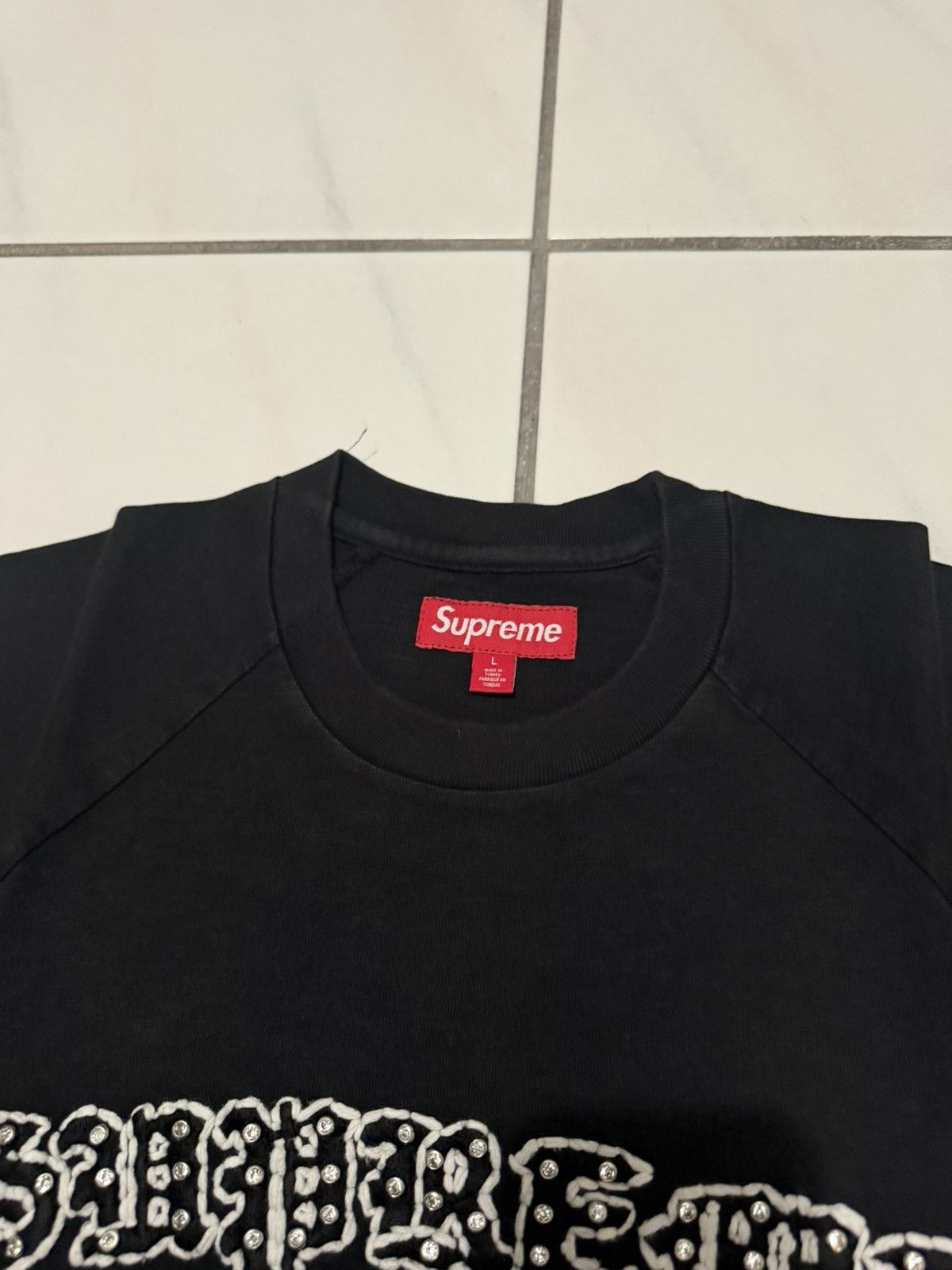 Supreme Supreme Rhinestone Raglan S/S Top Size US L / EU 52-54 / 3 - 5 Thumbnail