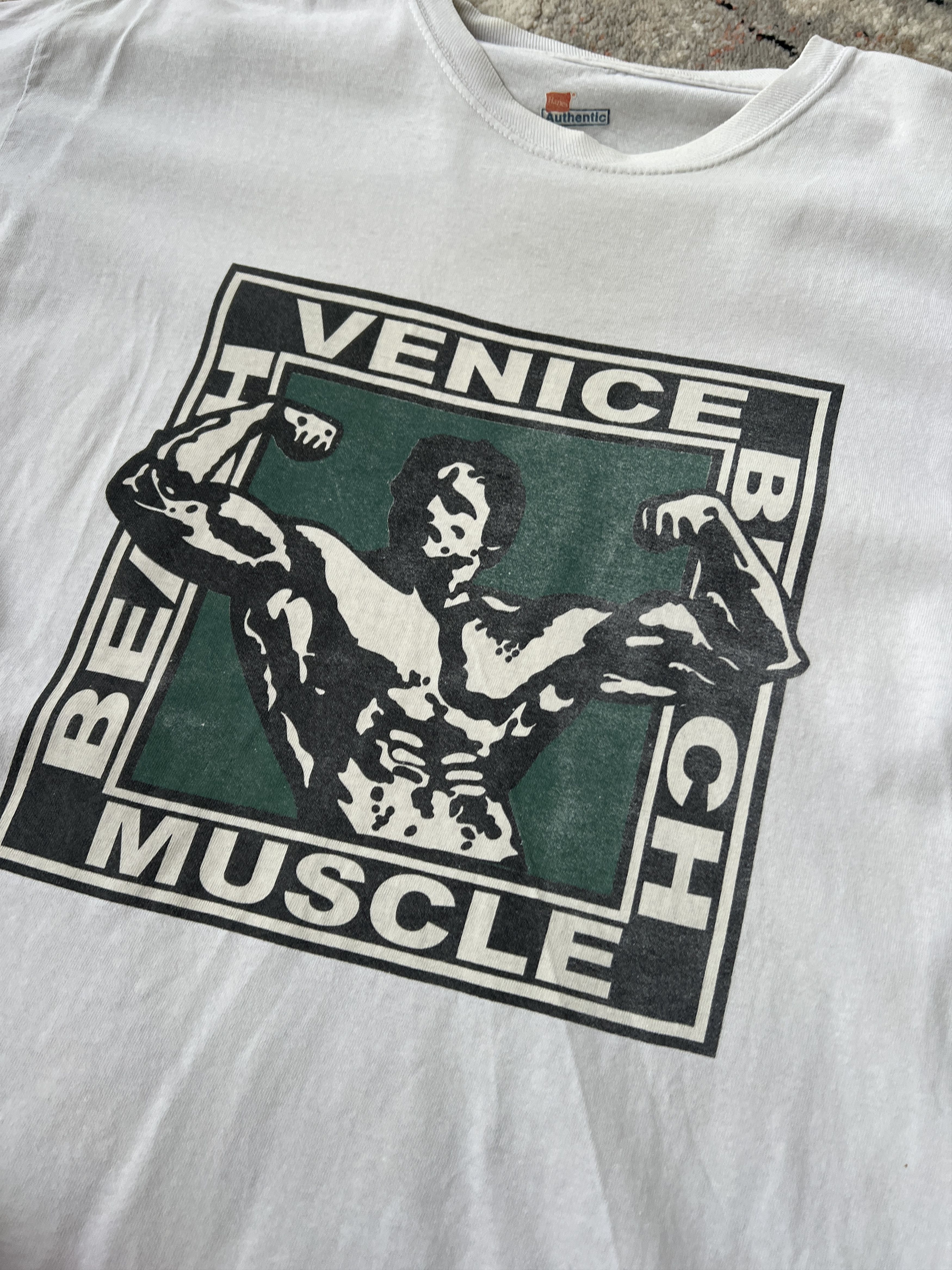 Hanes Venice Beach Muscle Arnold Schwarzenegger Vintage Tee Size US L / EU 52-54 / 3 - 2 Thumbnail