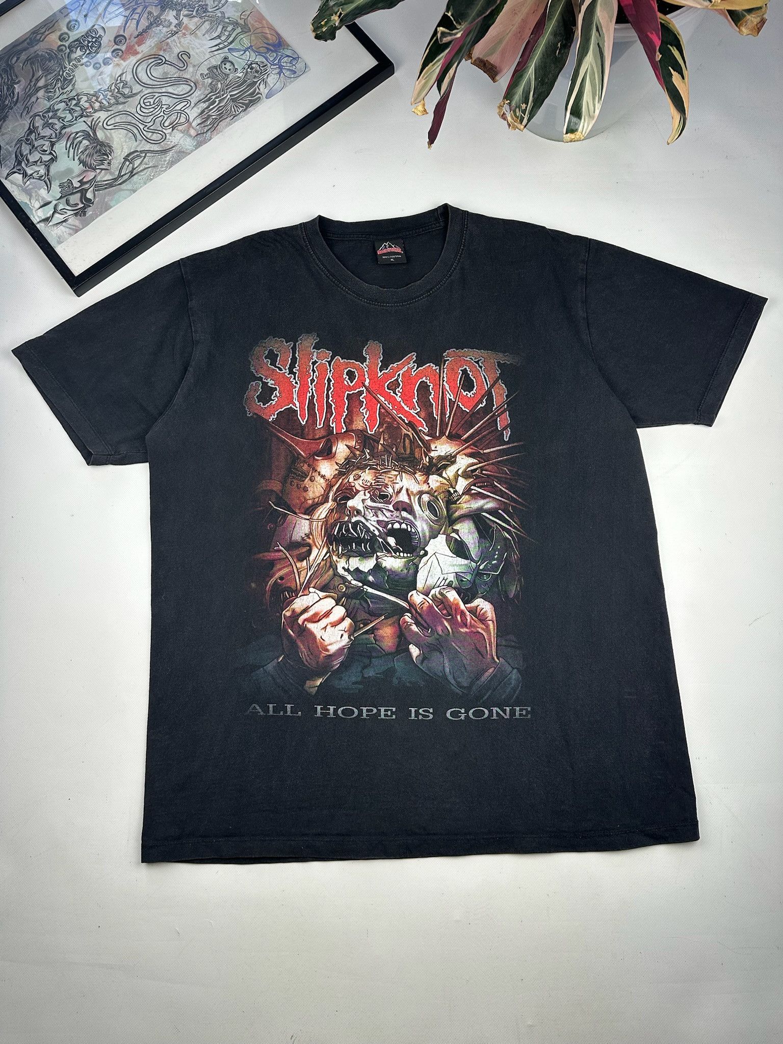 Slipknot Y2K Slipknot Faded Masks Tee Size US XL / EU 56 / 4 - 1 Thumbnail