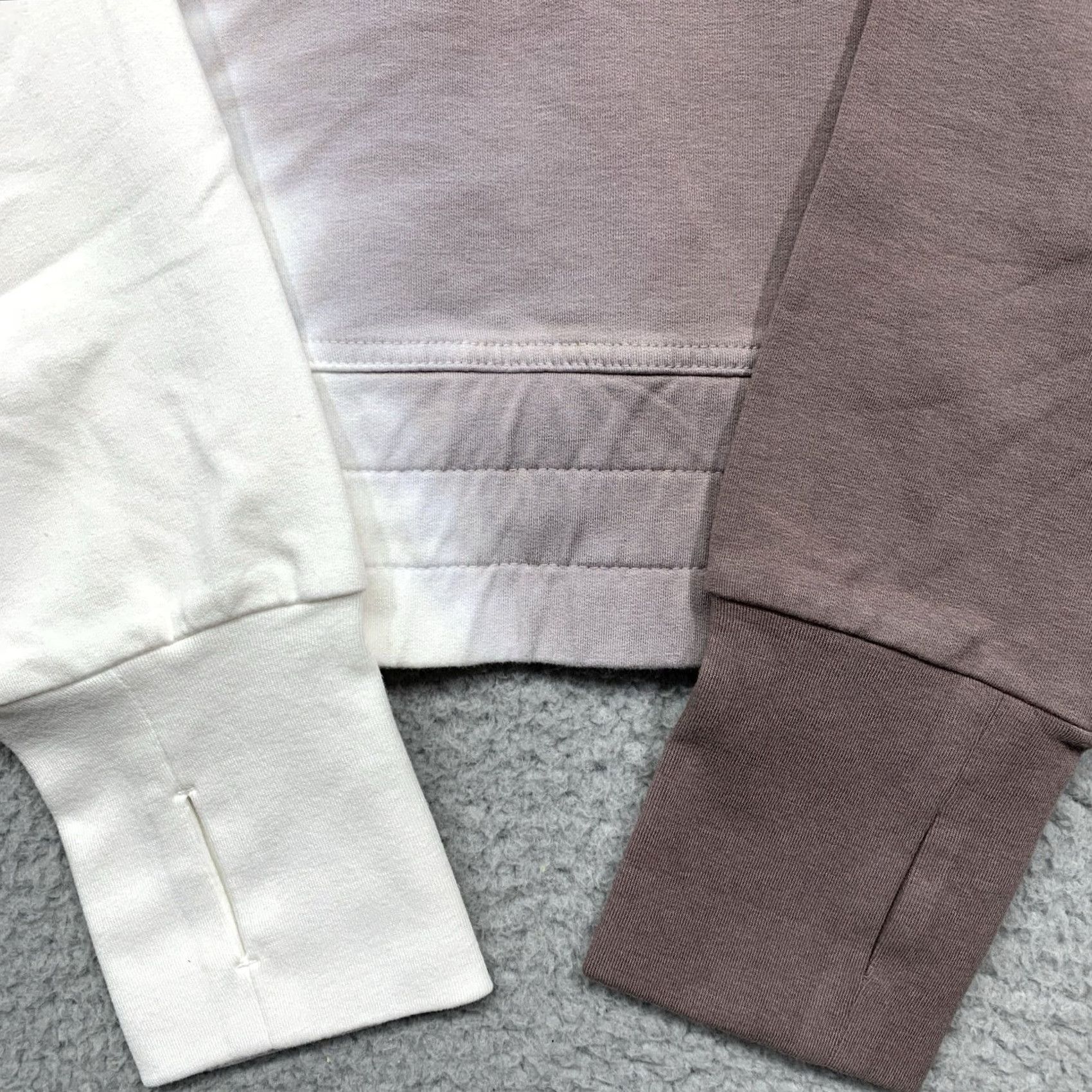 Vintage Joy Lab Cropped Sweatshirt Women's Mocha & Cream Size Small Thumb Holes NWT Size S / US 4 / IT 40 - 7 Thumbnail