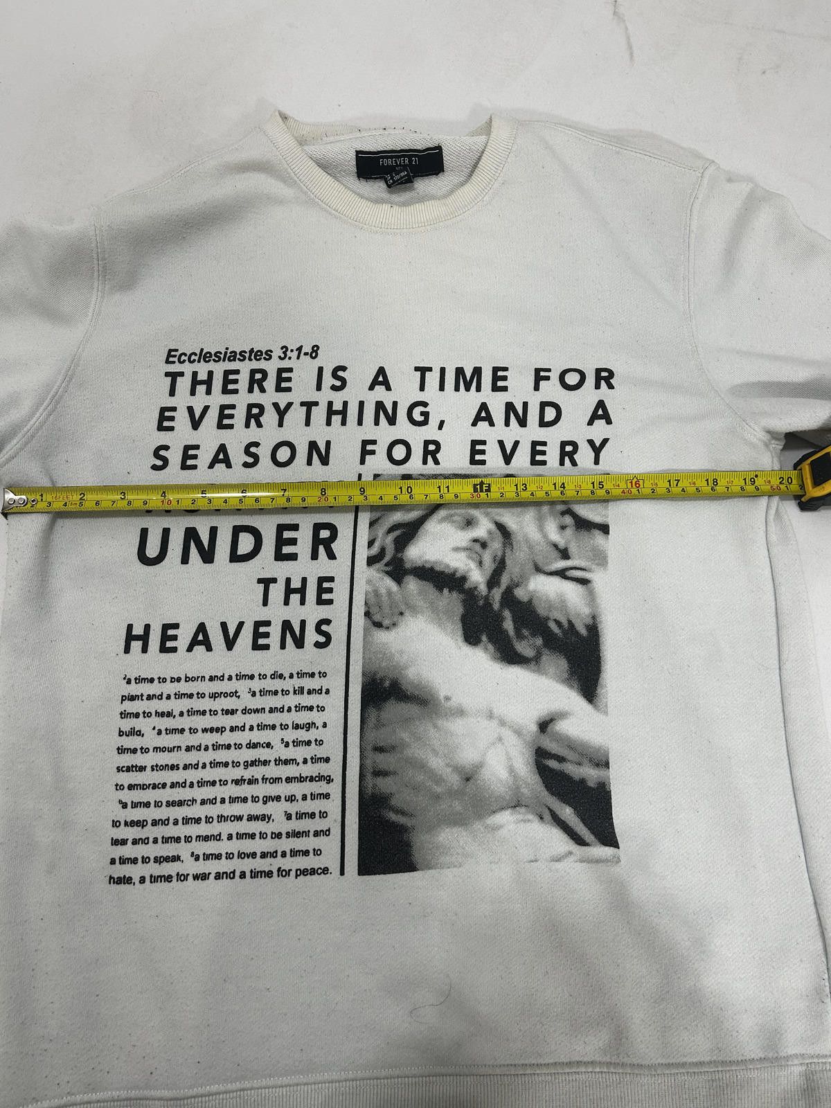Forever 21 Forever 21 Men's White Graphic Sweatshirt Small Size US S / EU 44-46 / 1 - 4 Thumbnail