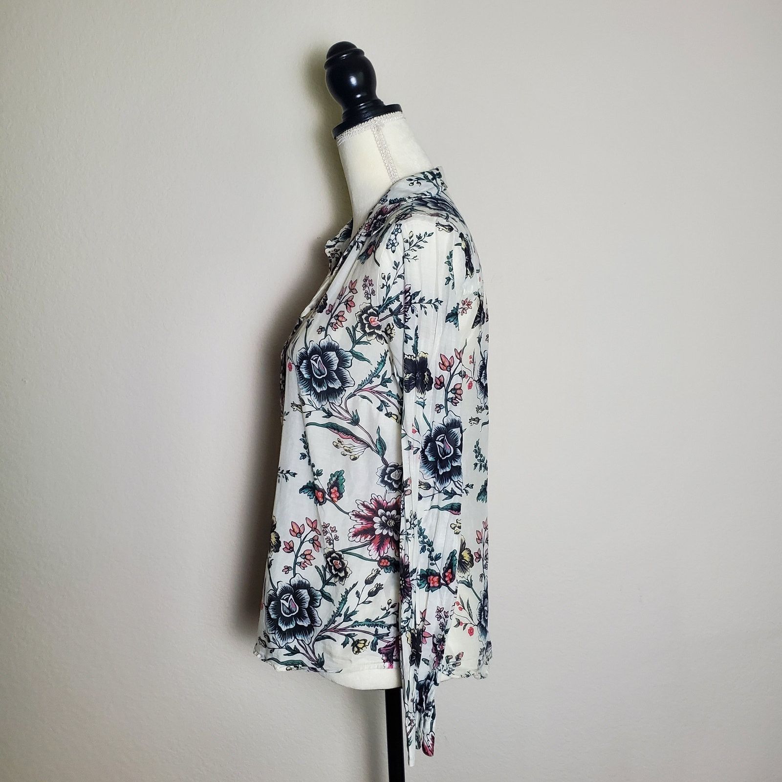 Loft Loft Paisley Long Sleeve Blouse Small Size S / US 4 / IT 40 - 4 Thumbnail