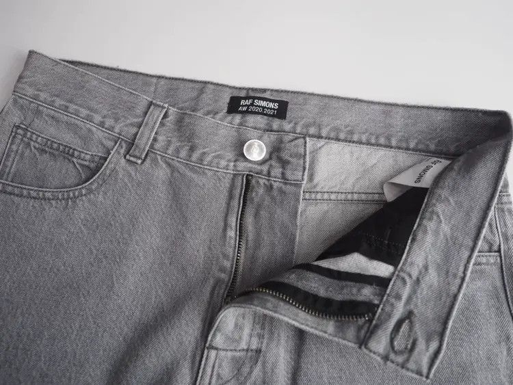 Raf Simons Raf Simons 20AW Grey Back Zipper Denim-2505 Size US 29 - 3 Thumbnail