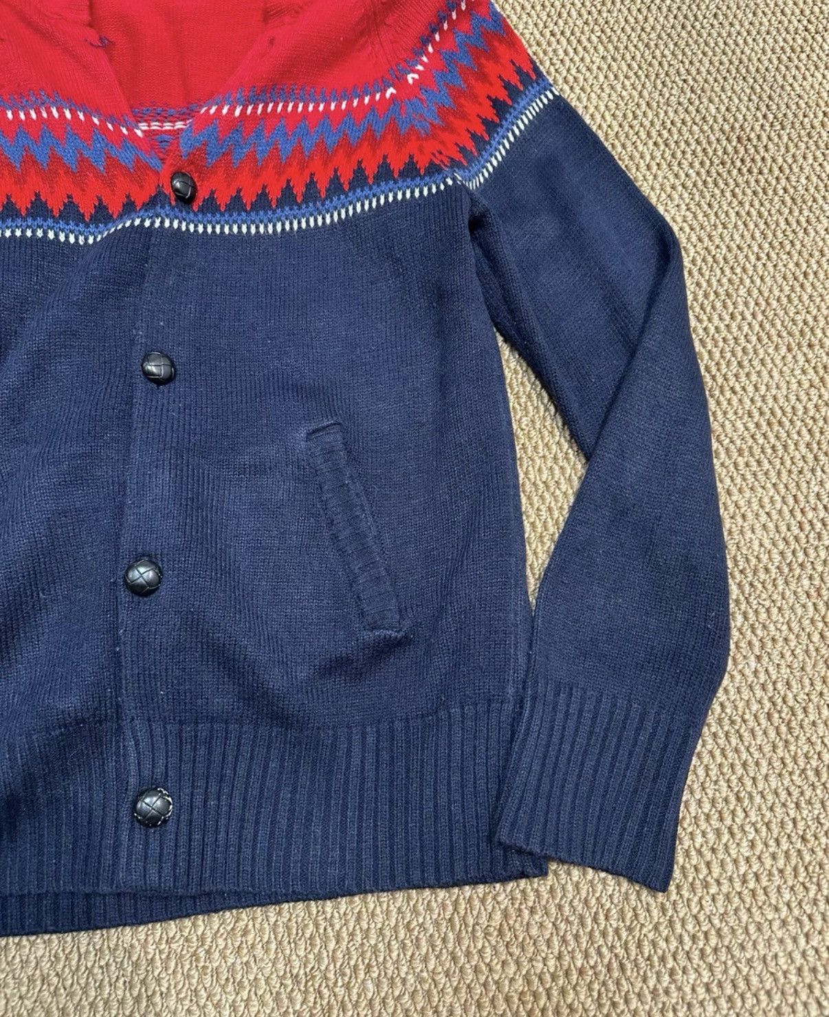 Comme des Garcons Homme Plus COMME des GARÇONS HOMME PLUS Color-Block Knit Cardigan K23 Size US M / EU 48-50 / 2 - 4 Thumbnail